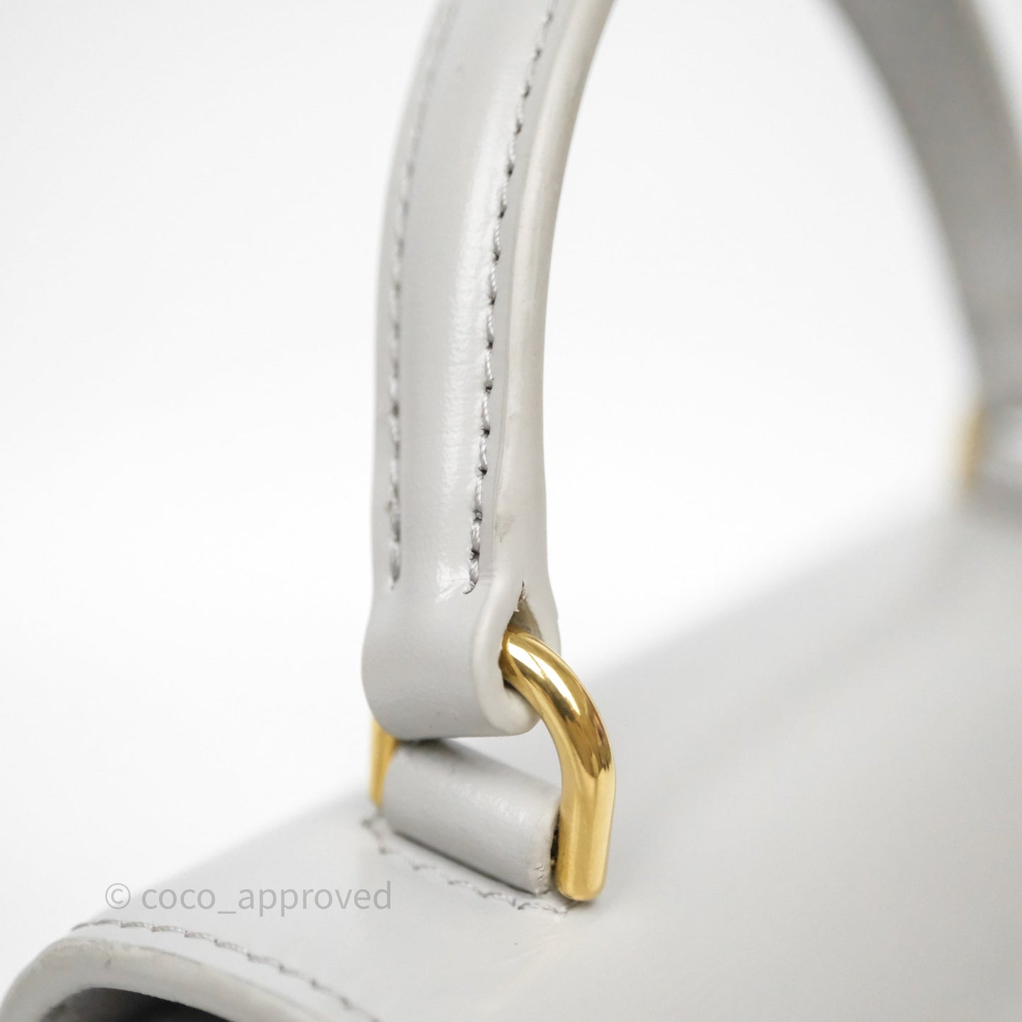 Celine Mini Besace Clea in Shiny Calfskin Grey