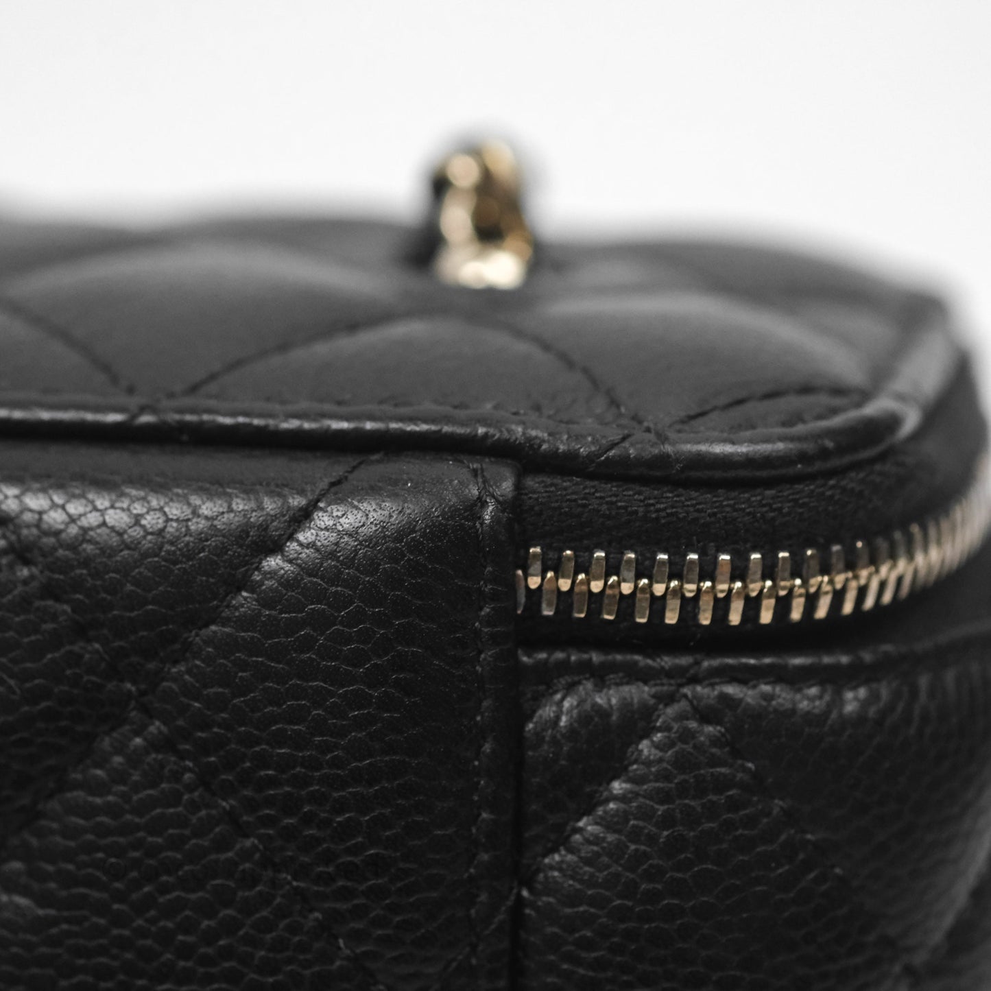Chanel Vanity with CC Chain Black Caviar Gold Hardware