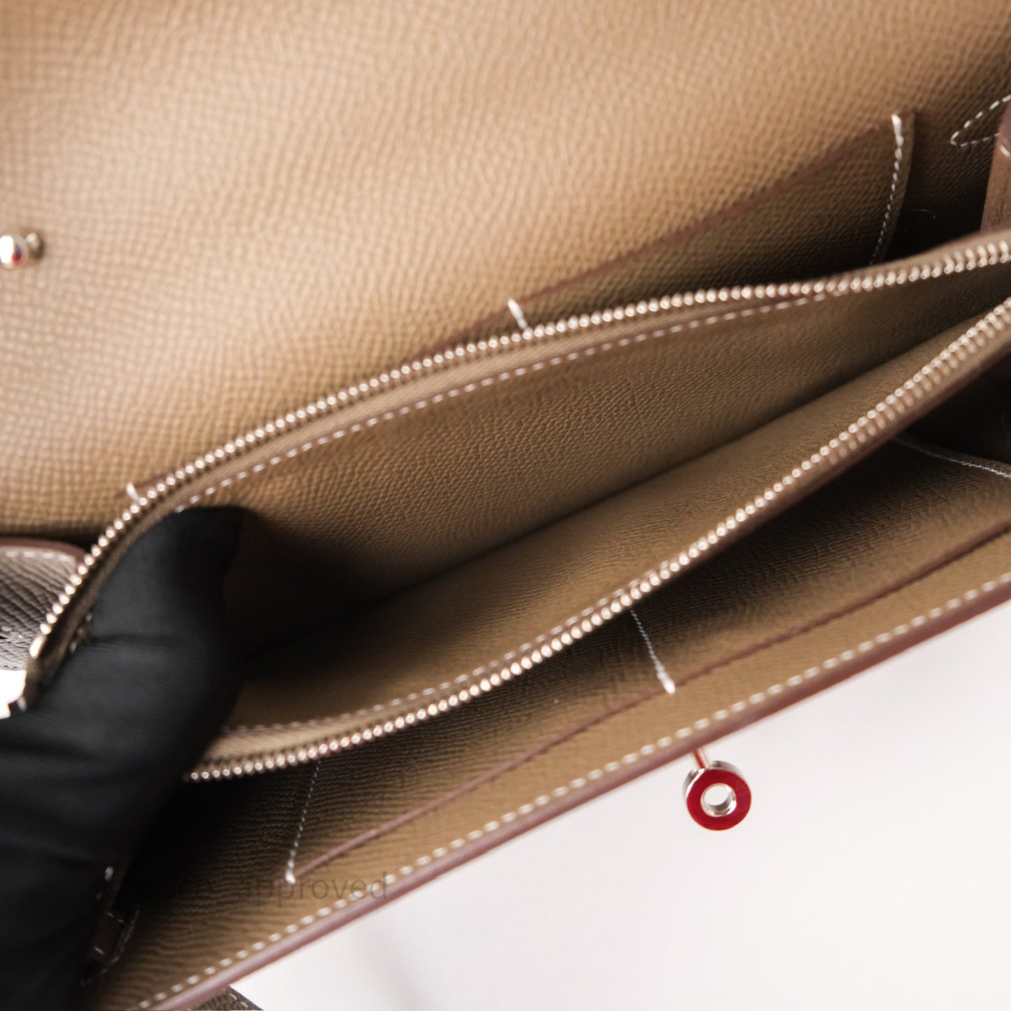 Hermès Kelly To Go Wallet Etoupe 18 Epsom Palladium Hardware