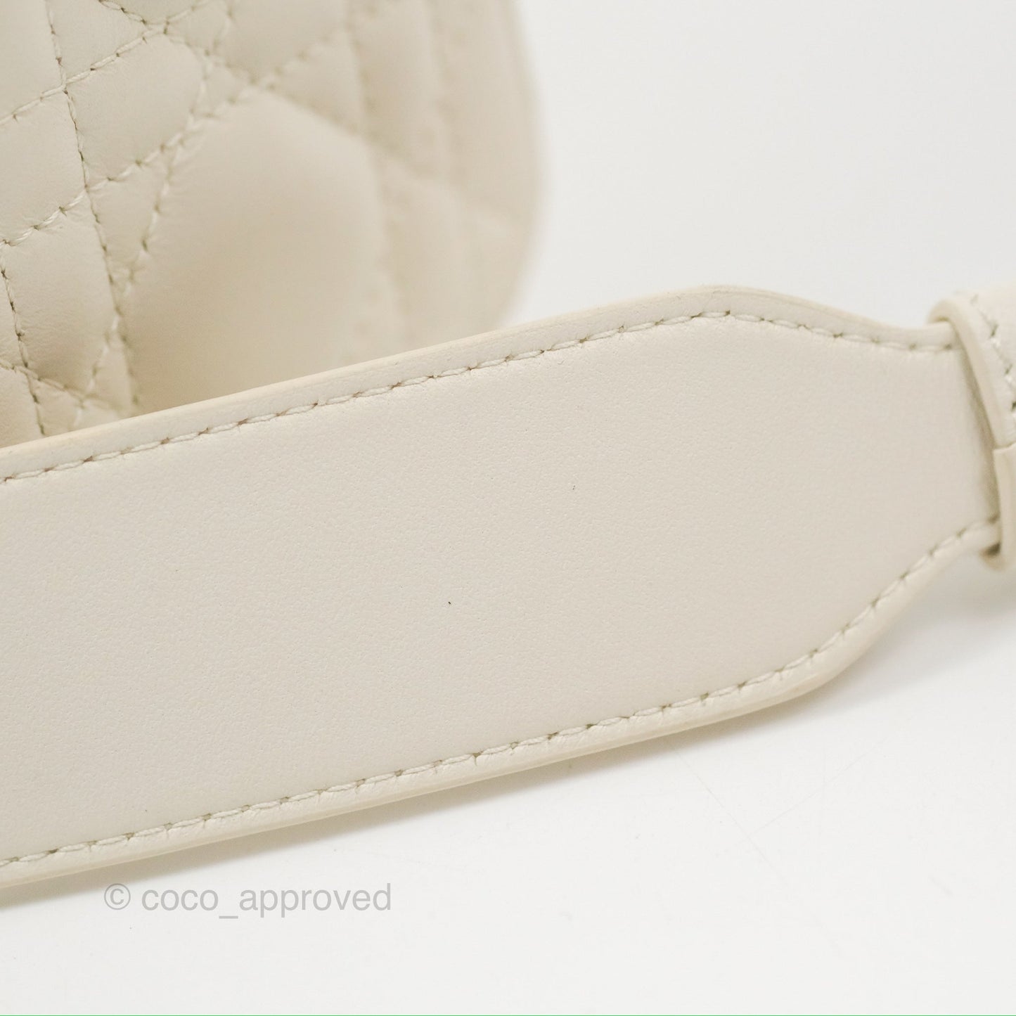 Christian Dior My ABCDior Lady Dior White Cannage Lambskin Gold Hardware