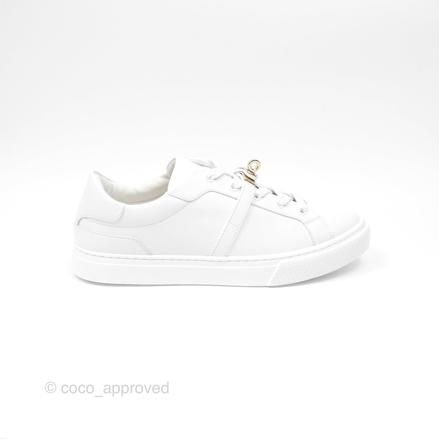 Hermès Day Sneaker White Gold Hardware Size 40