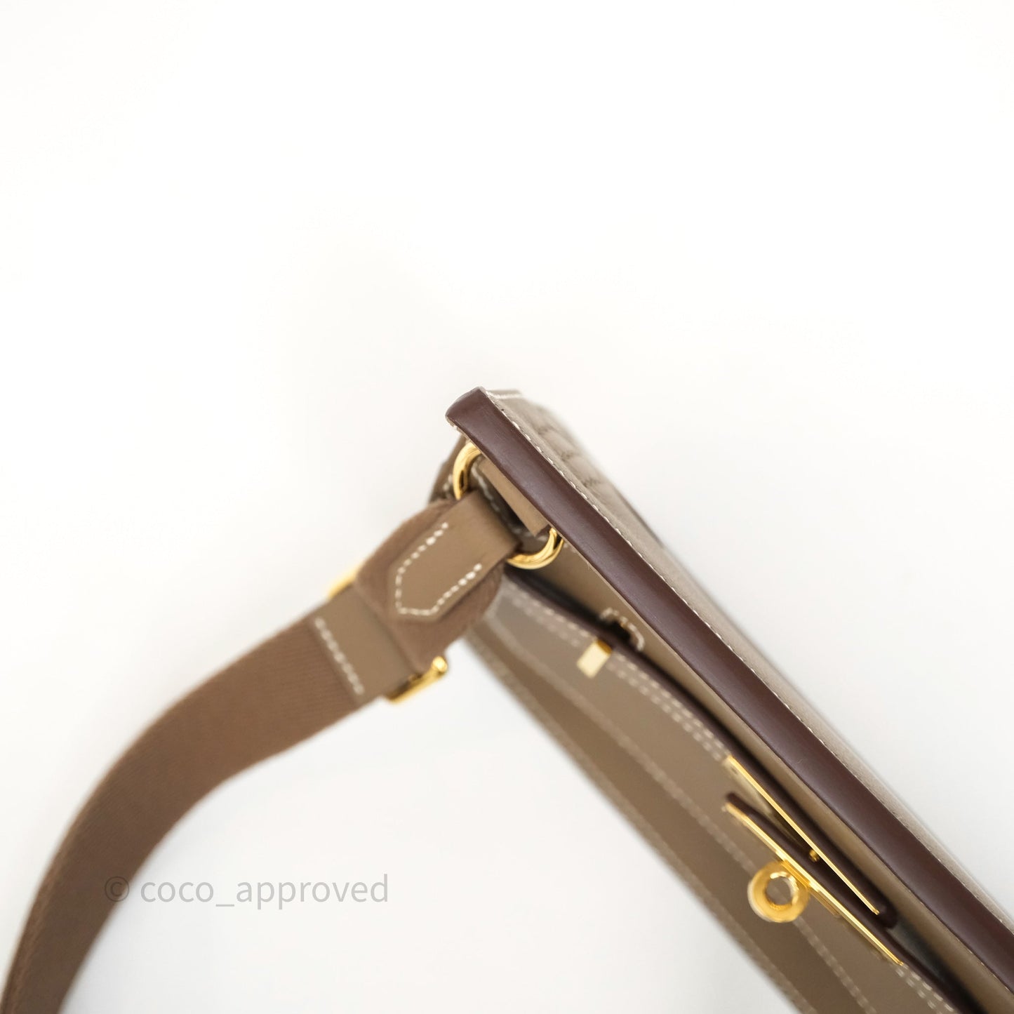 Hermès Mini Jypsiere Etoupe 18 Evercolor Gold Hardware