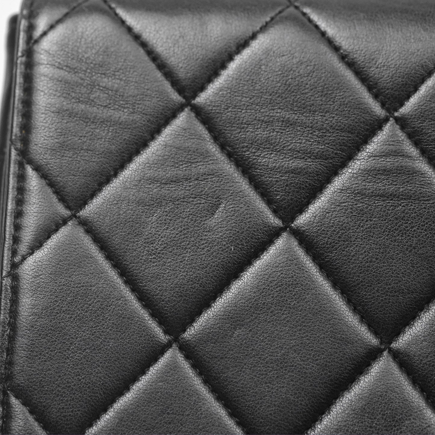 Chanel Vintage Flap Bag Black Lambskin 24K Gold Hardware