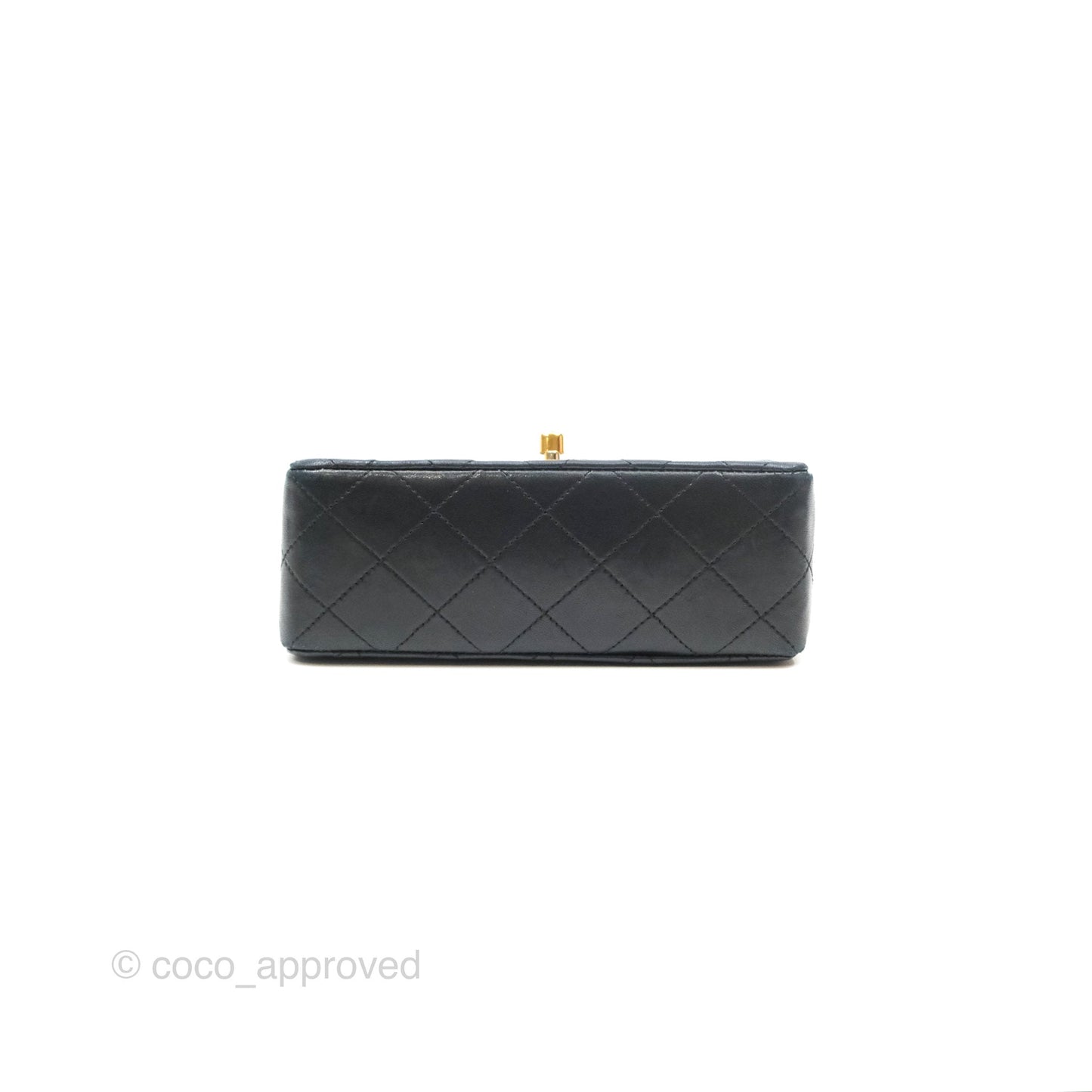 Chanel Vintage Mini Square Black Lambskin 24K Gold Hardware