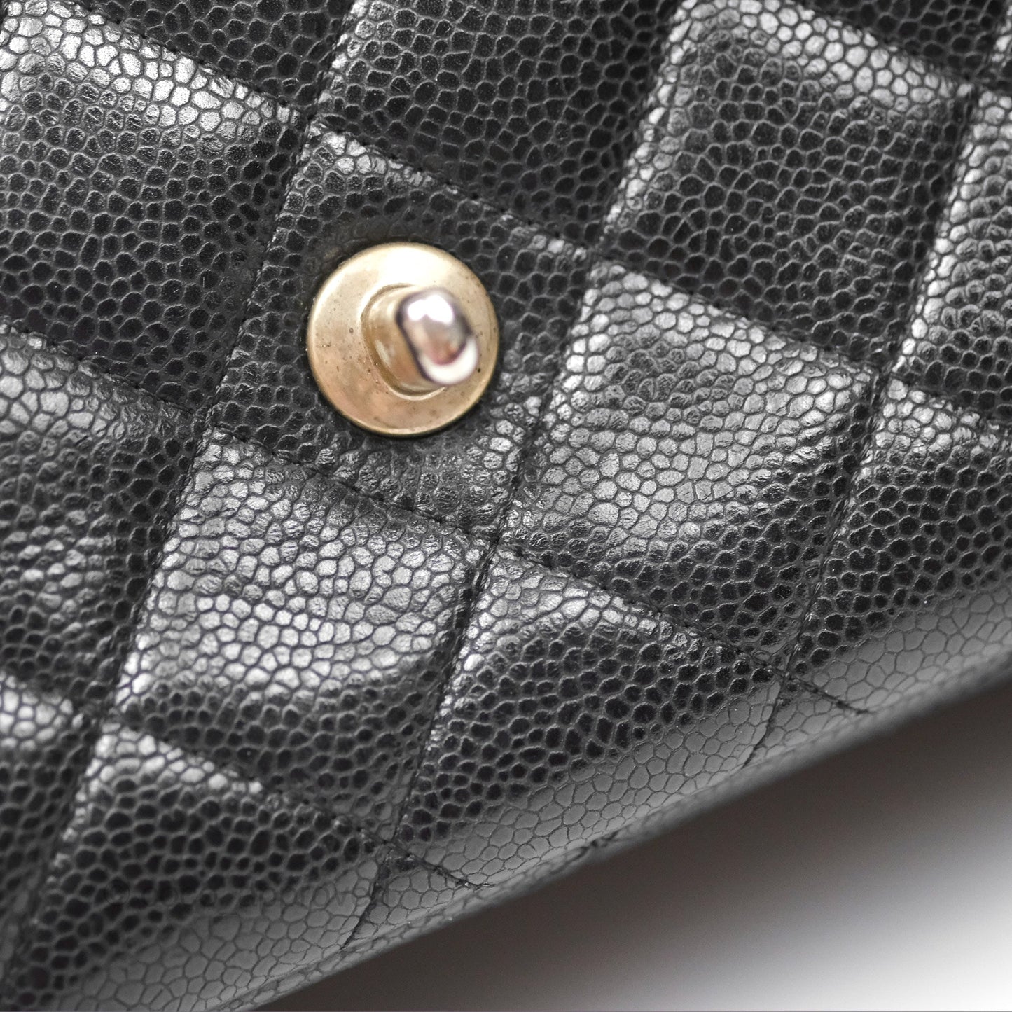 Chanel Jumbo Single Flap Quilted Black Caviar Silver Hardware