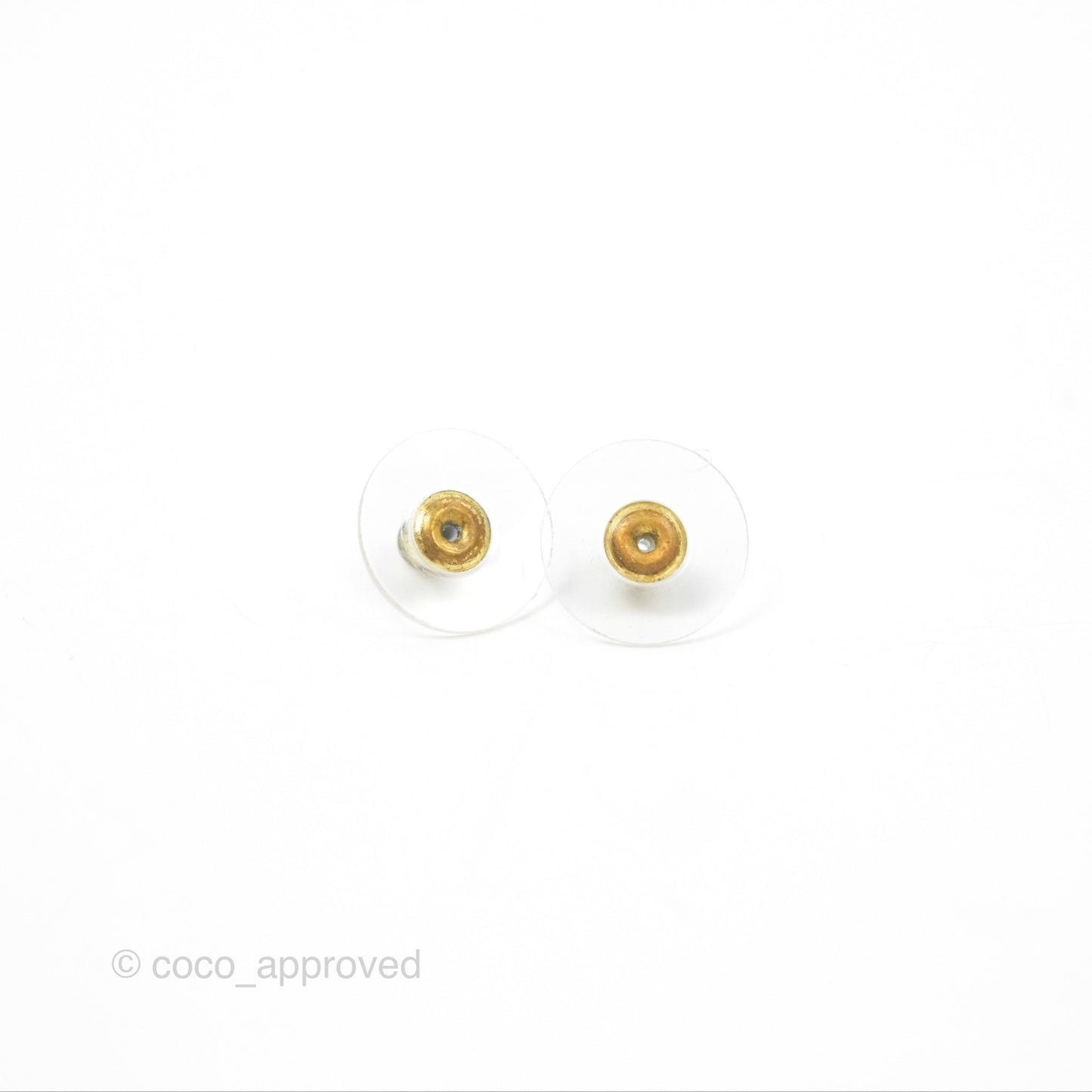 Chanel Double Crystal CC Earrings Silver & Gold Tone 21A