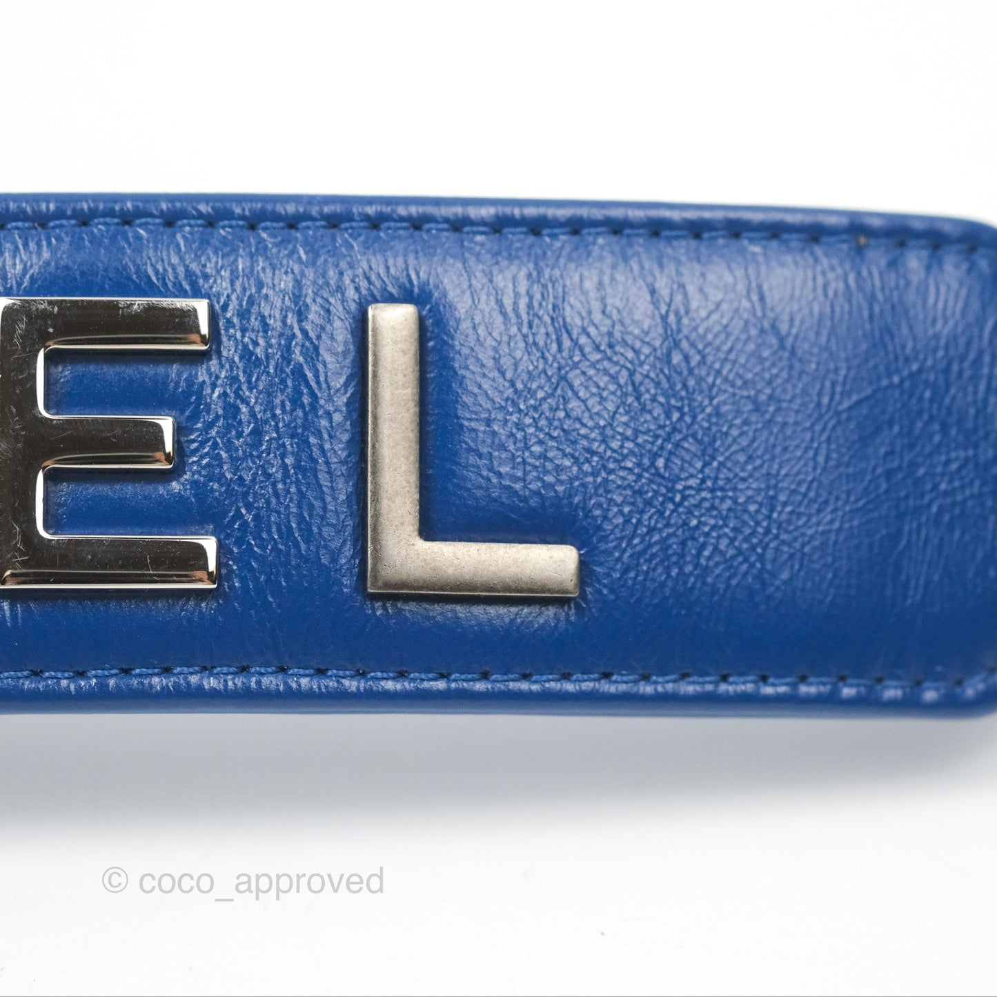 Chanel Quilted Medium Gabrielle Logo Handle Hobo Blue Aged Calfskin