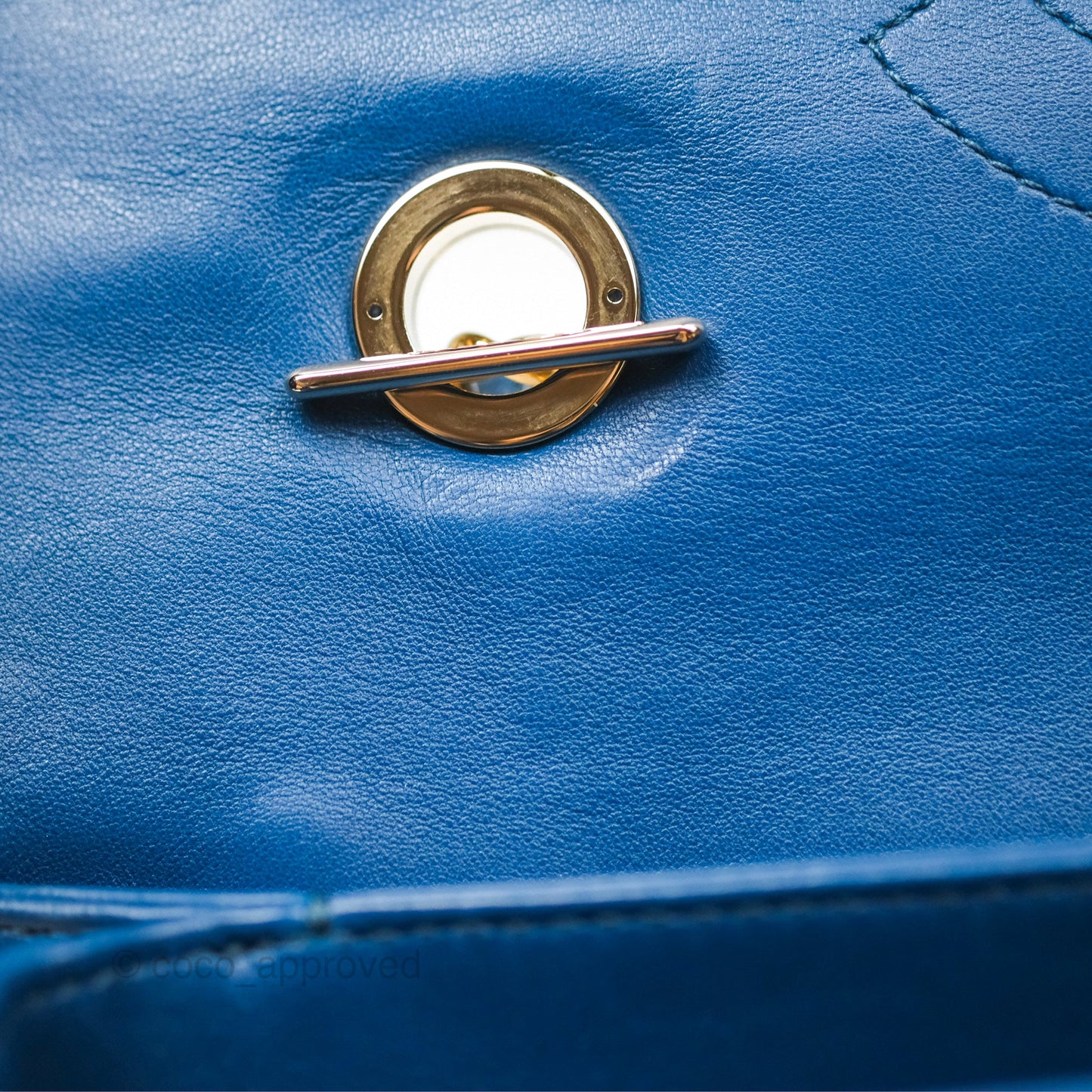 Chanel Medium Trendy CC Navy Blue Lambskin Gold Hardware