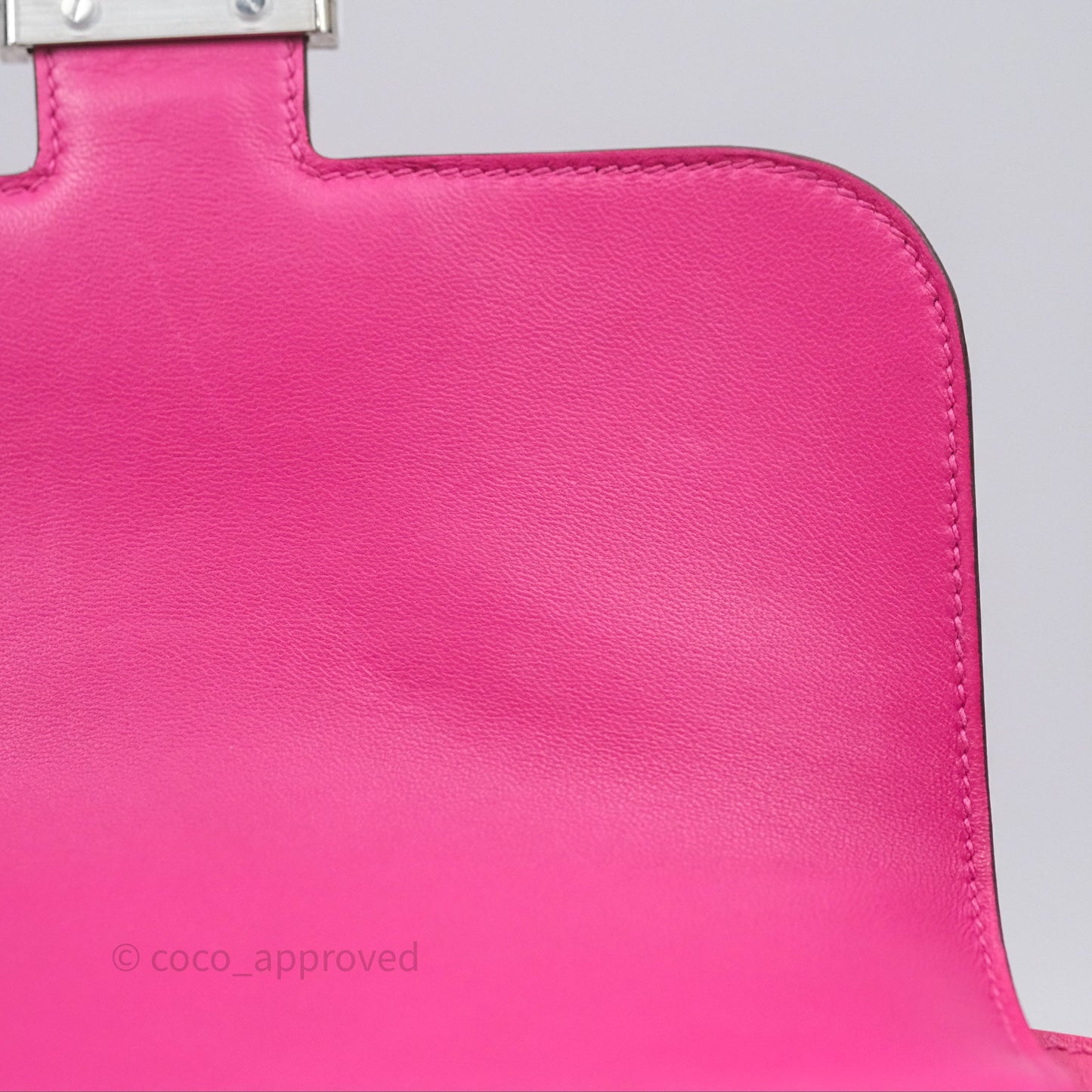 Hermès Constance Mini 18cm Rose Tyrien E5 Ostrich Palladium Hardware