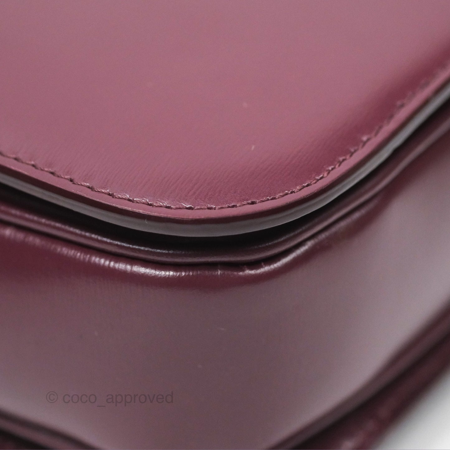 Celine Medium Triomphe Acai Burgundy Shiny Calfskin