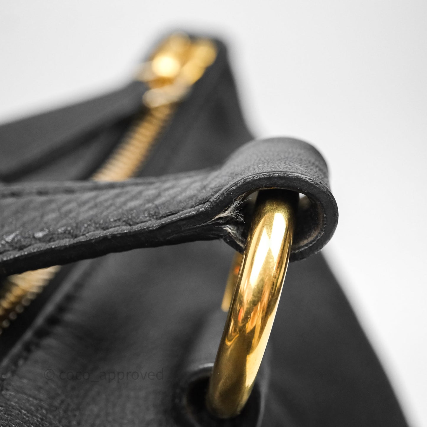 Miu Miu Vitello Tote Bag Black Gold Hardware