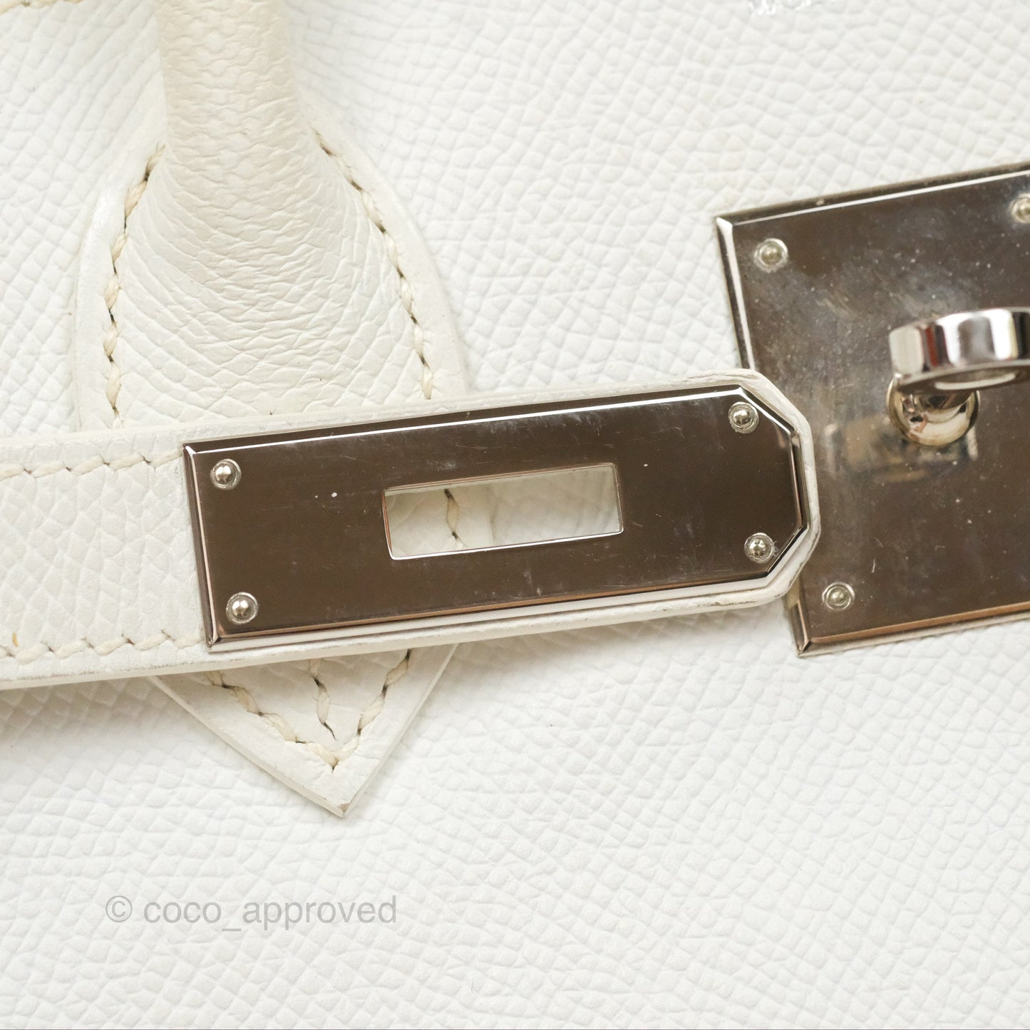 Hermès Birkin 30 Retourne White Epsom Palladium Hardware