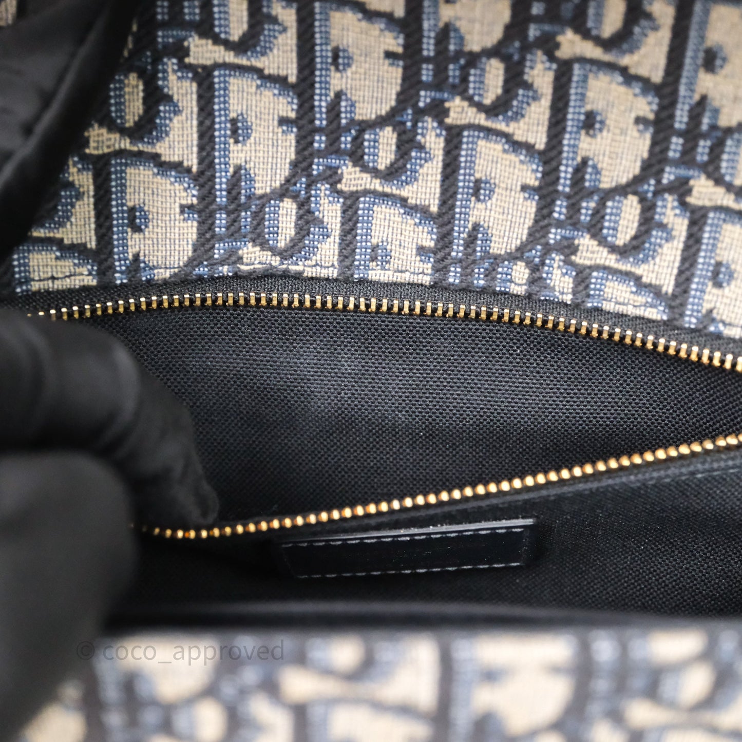 Christian Dior 30 Montaigne Bag Blue Dior Oblique Jacquard Dior