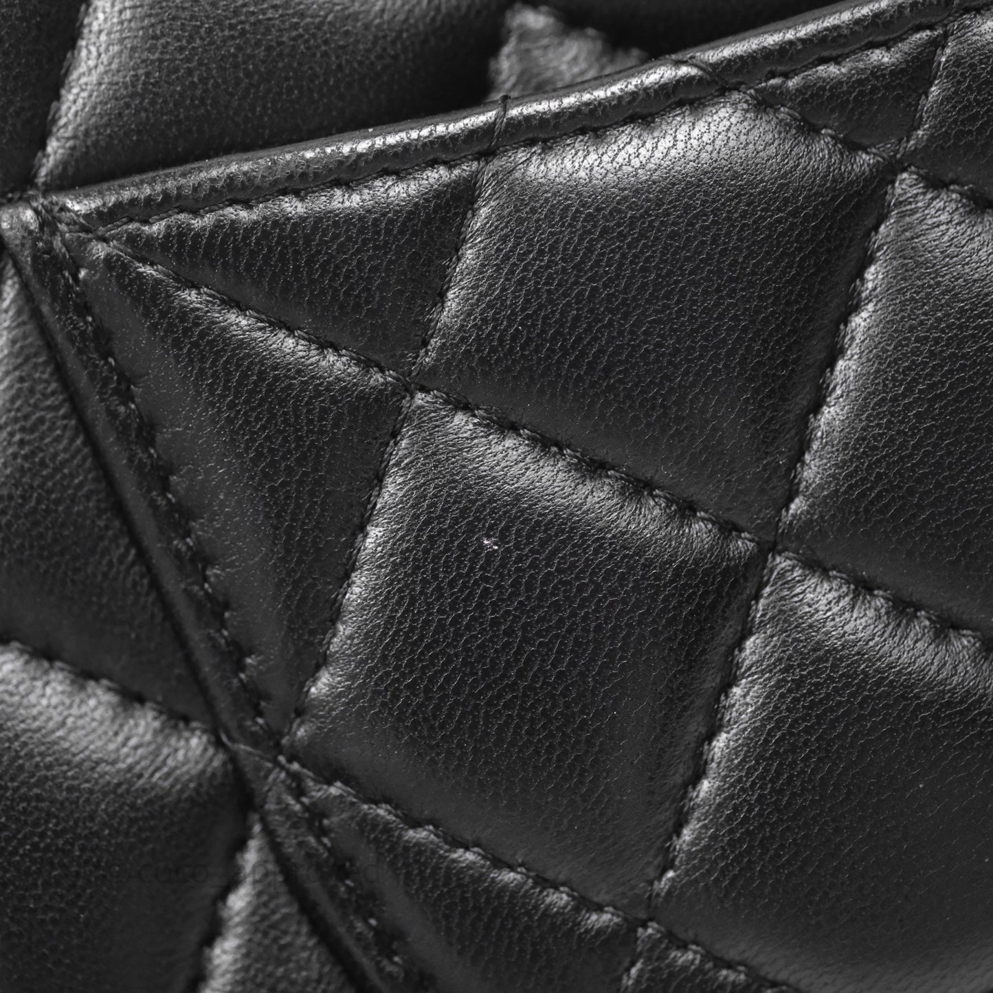 Chanel Quilted Pearl Crush Wallet on Chain WOC Black Lambskin Aged Gold Hardware