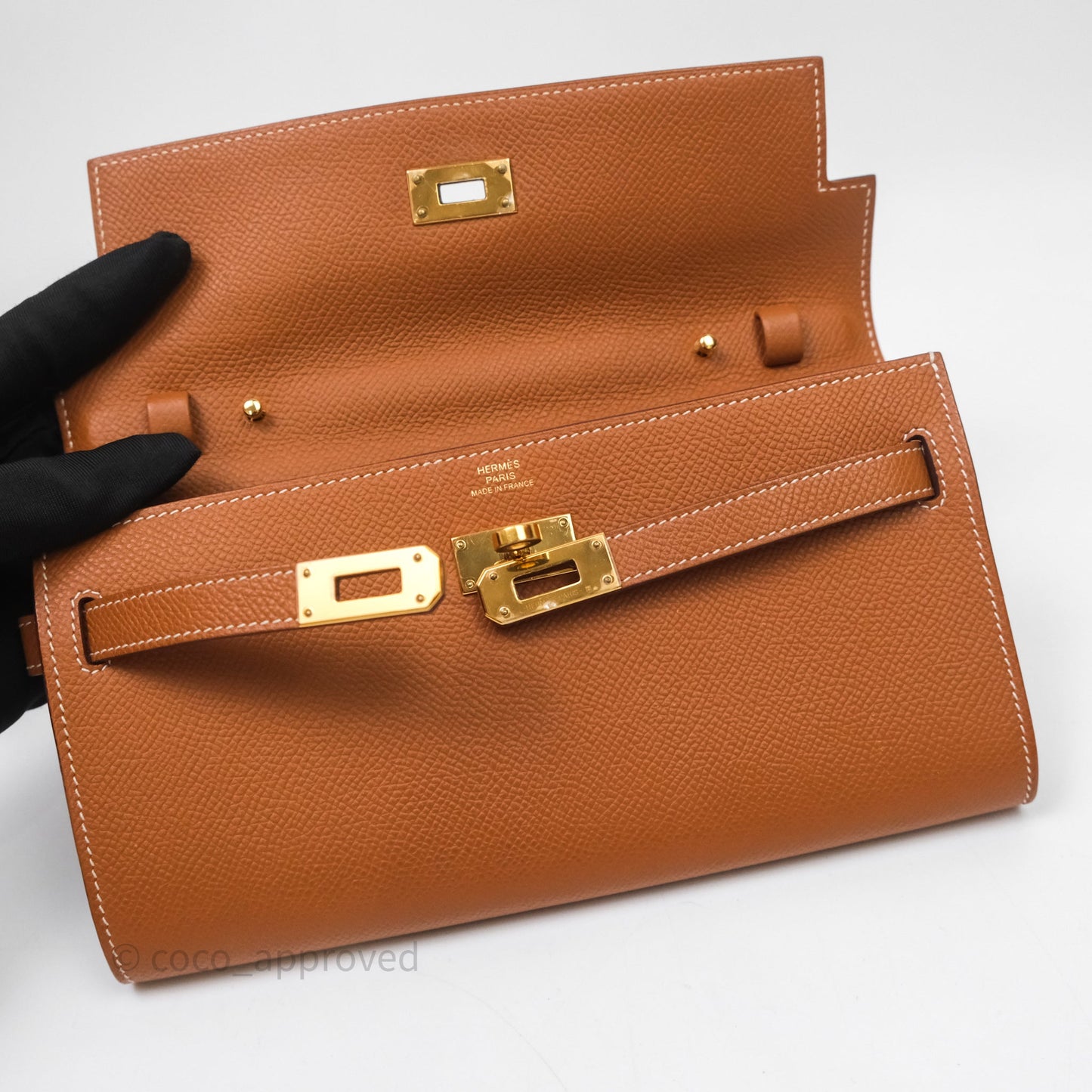 Hermès Kelly To Go Wallet Gold 37 Epsom Gold Hardware