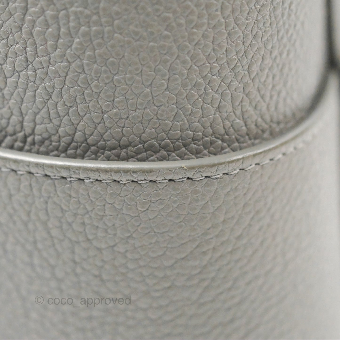 Celine Sangle Bucket Bag Grained Calfskin Grey