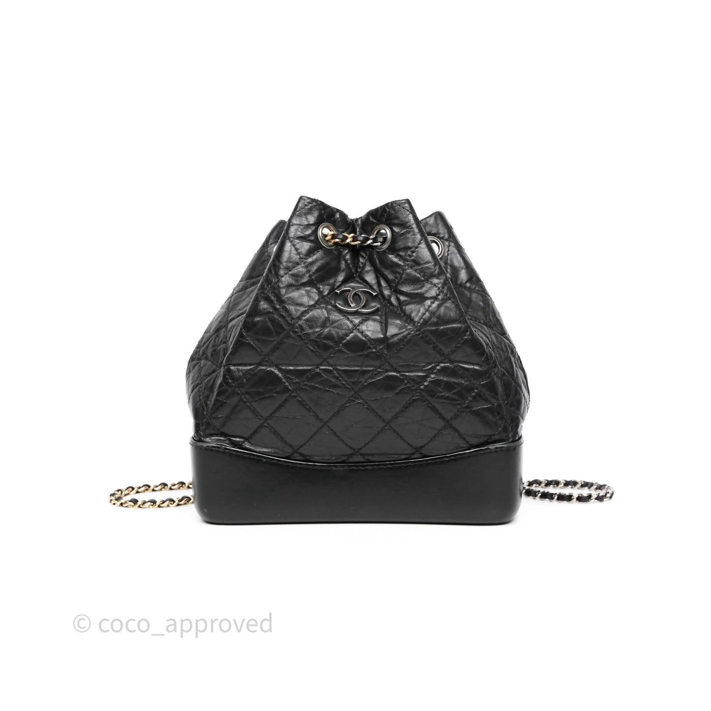 Chanel Small Gabrielle Backpack Black Aged Calfskin