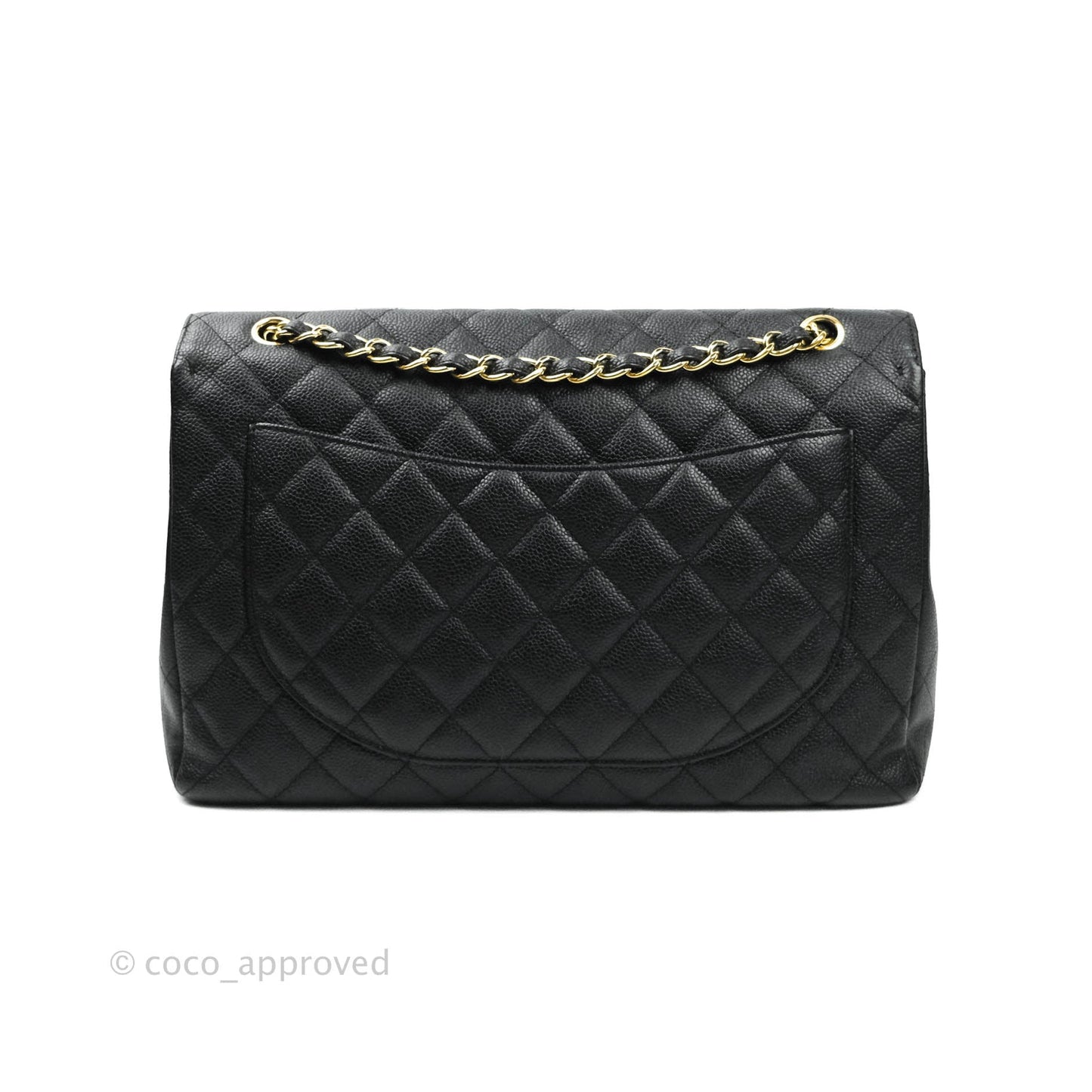 Chanel Classic Single Flap Maxi Black Caviar Gold Hardware