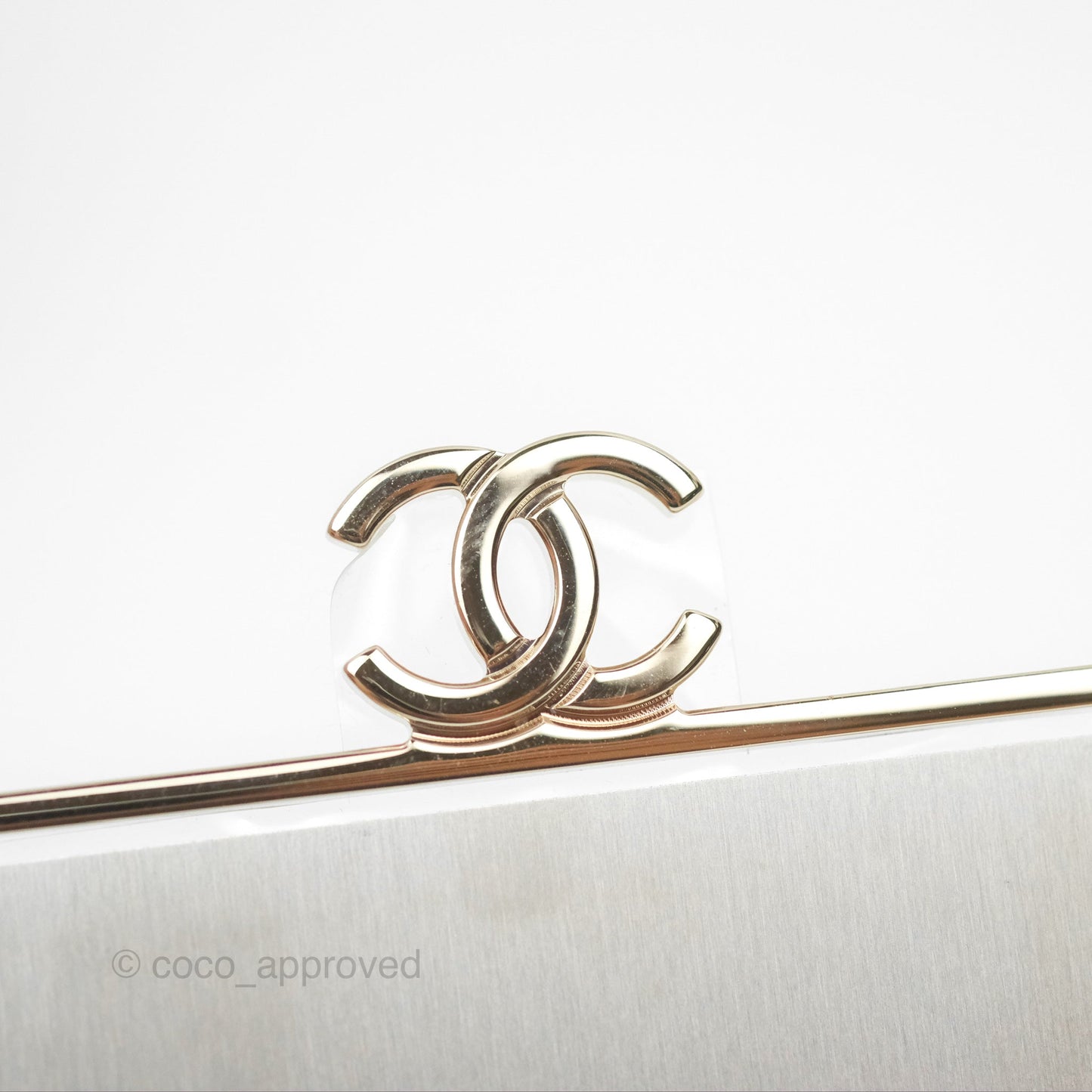 Chanel Quilted Top Handle Vanity White Caviar Gold Hardware
