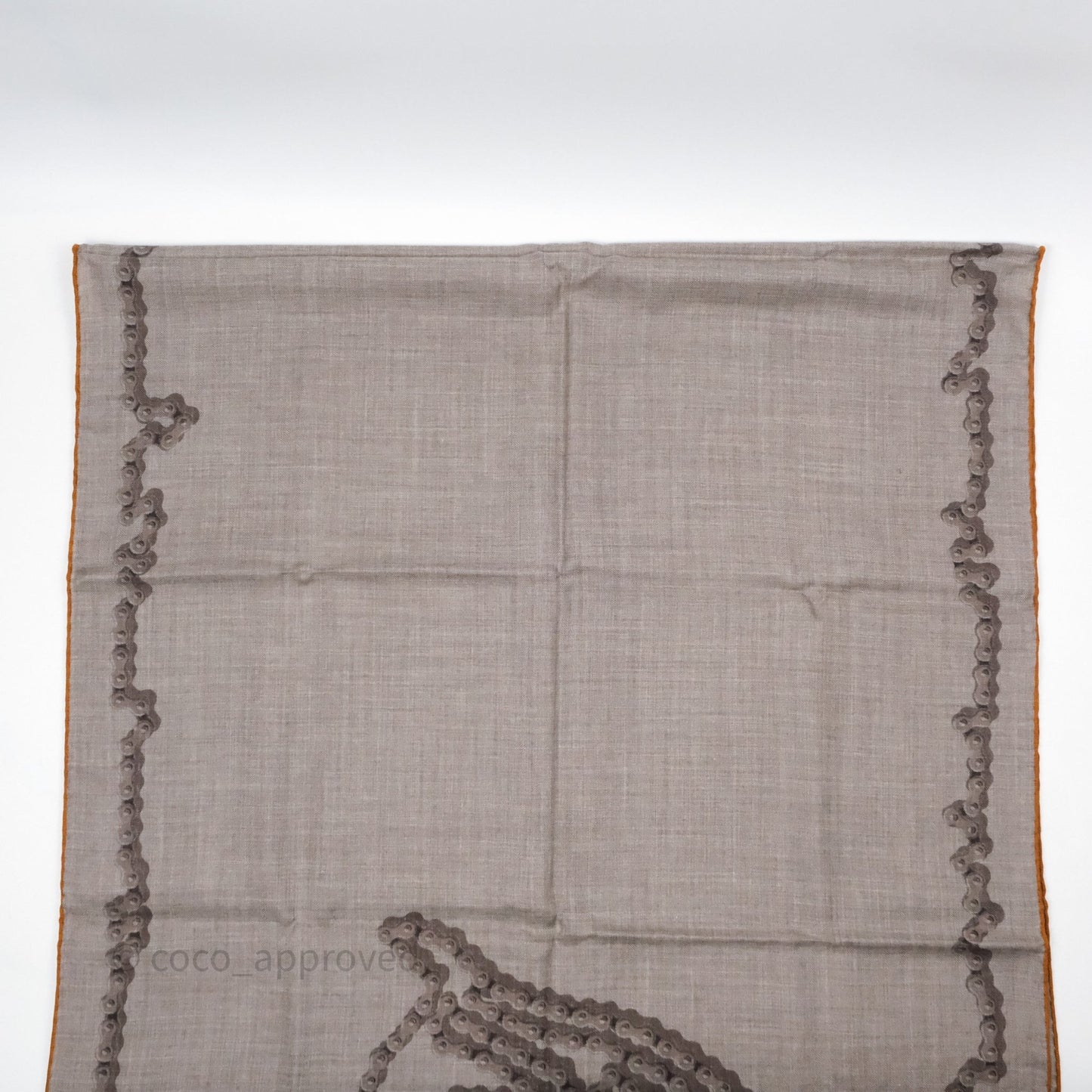 Hermès Cheval Dechaine Rectangle Scarf Etoupe/ Taupe