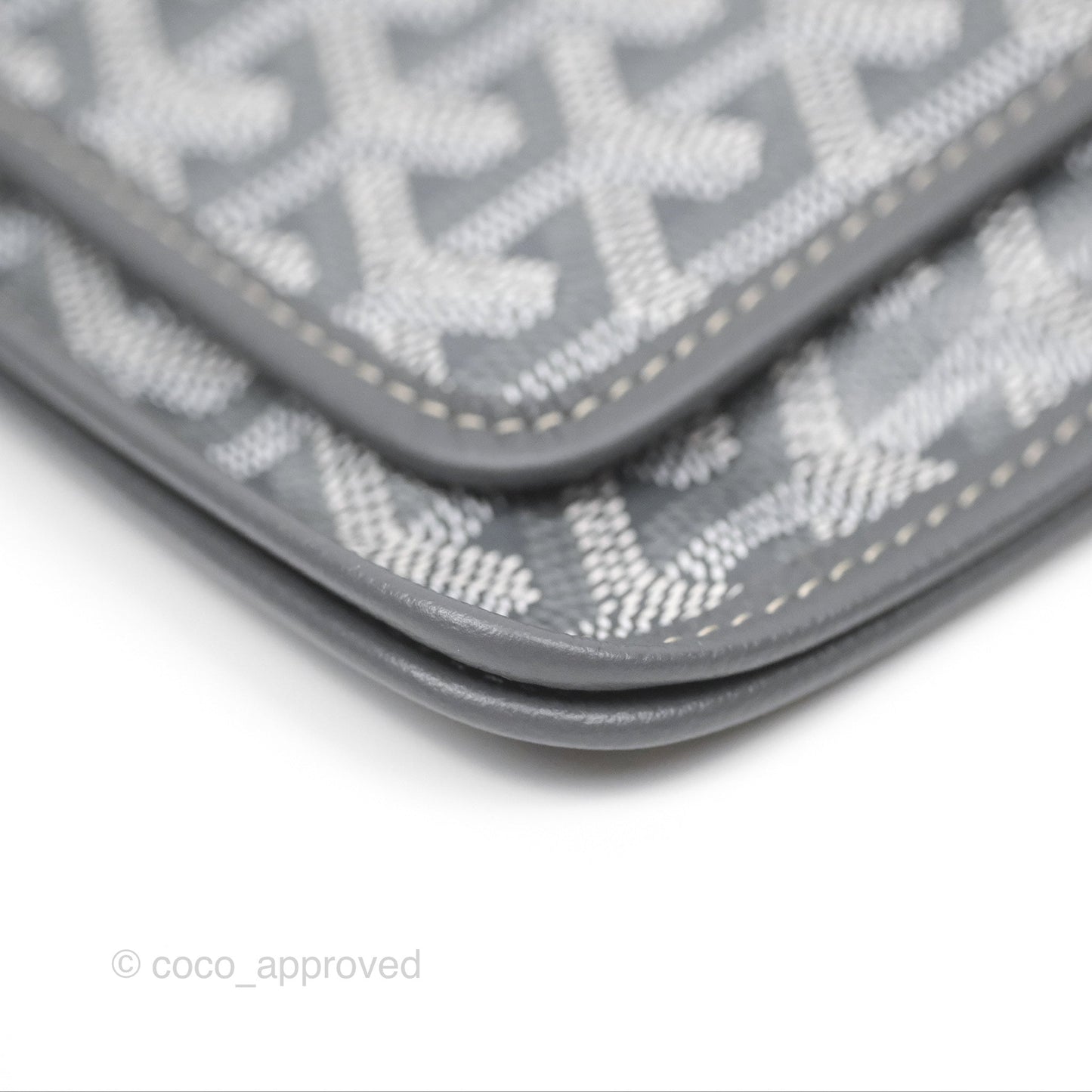 Goyard Plumet Pocket Wallet Grey Goyardine Canvas