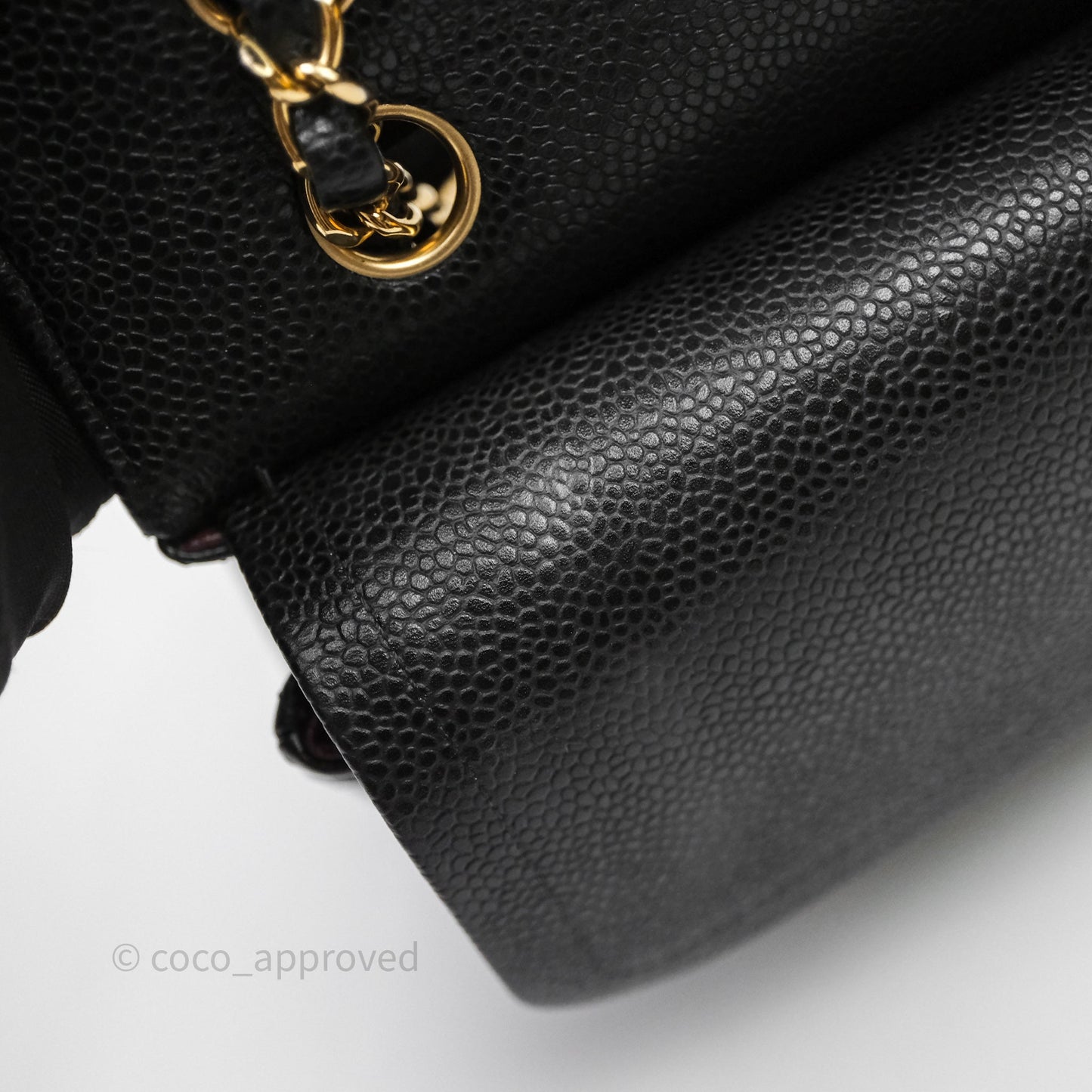 Chanel Classic M/L Medium Flap Quilted Black Caviar Gold Hardware