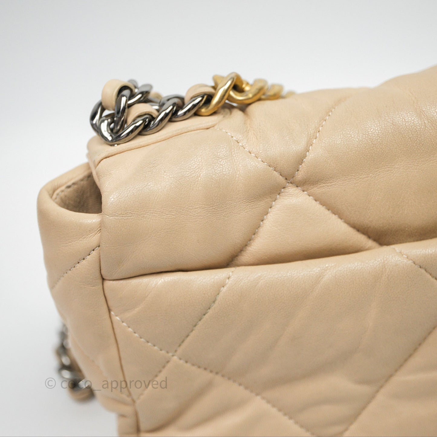 Chanel 19 Small Beige Mixed Hardware