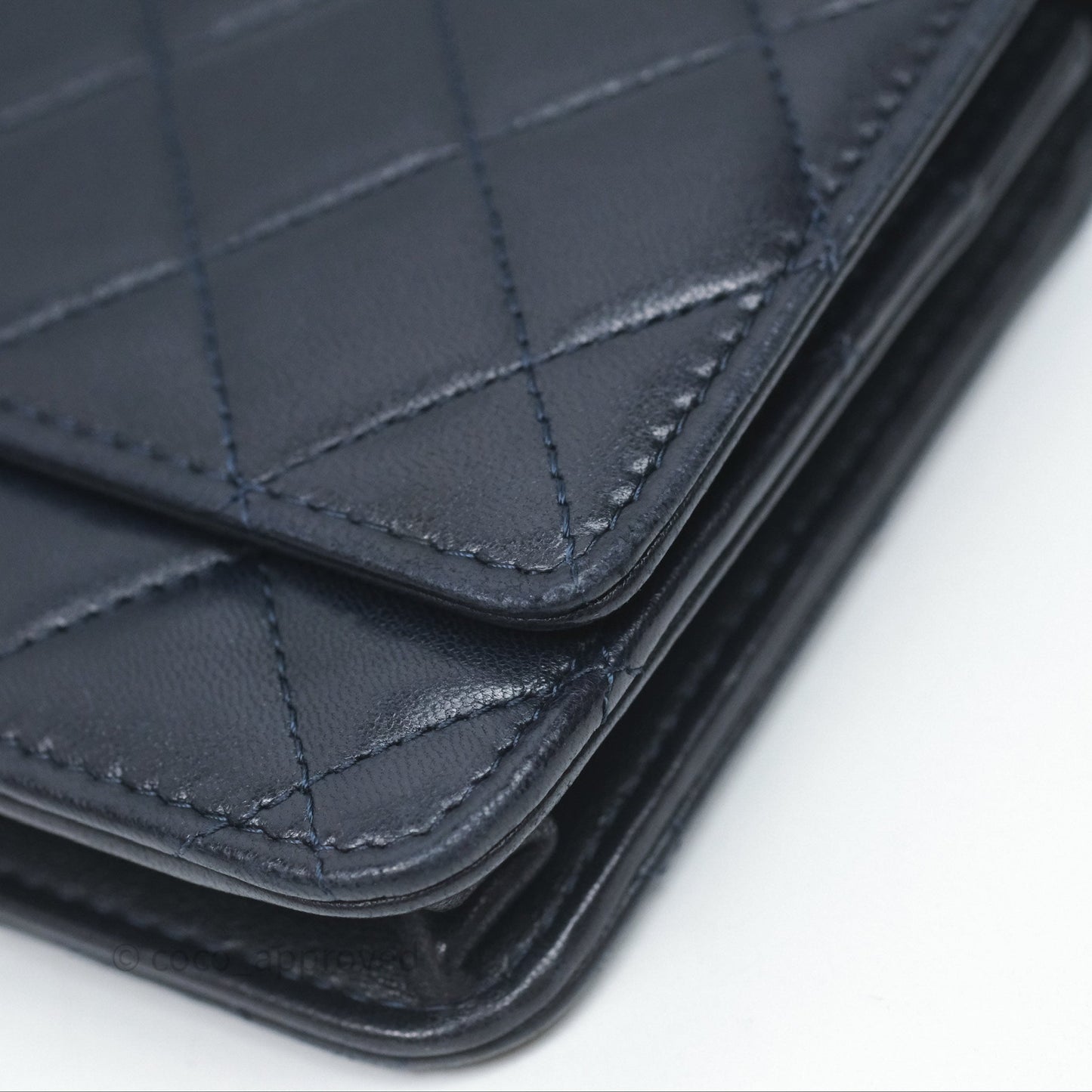Chanel Trendy CC WOC Wallet On Chain Navy Lambskin Gold Hardware
