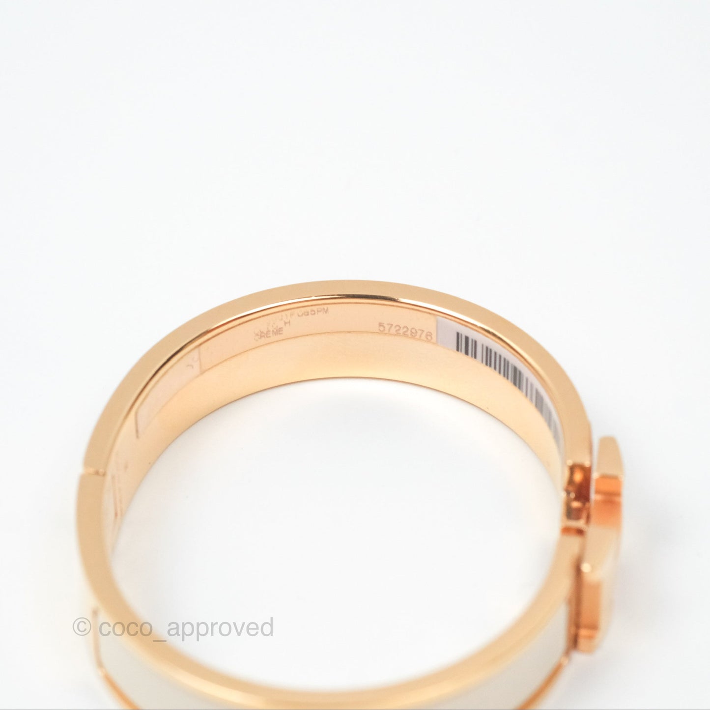 Hermès Clic H Bracelet Creme Rose Gold PM