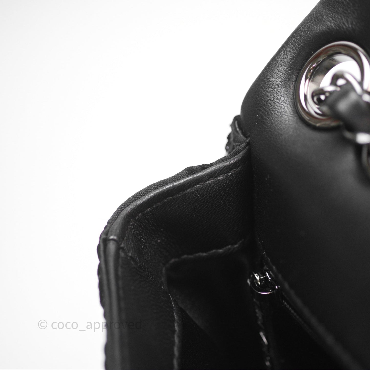 Chanel Mini Flap Bag Sequin Black/ Navy Gun Metal Hardware