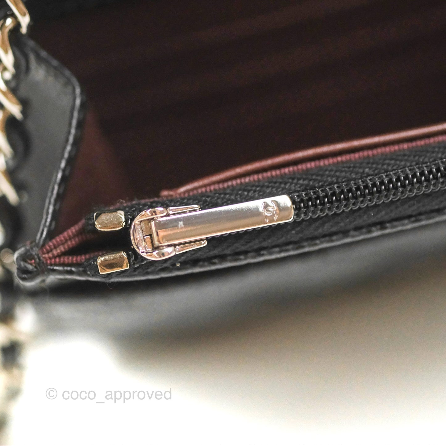 Chanel Quilted WOC Black Caviar Silver Hardware