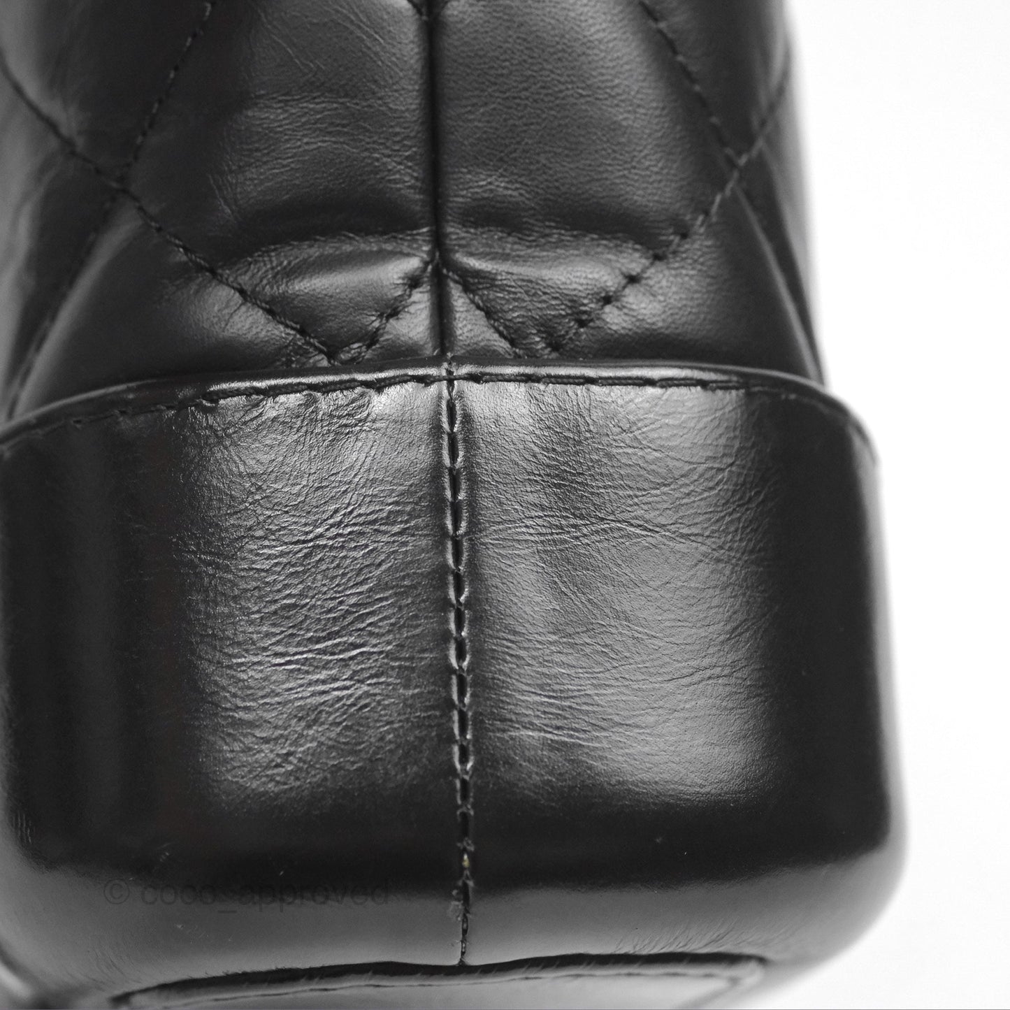 Chanel Small Gabrielle Hobo Quilted Black Aged Calfskin