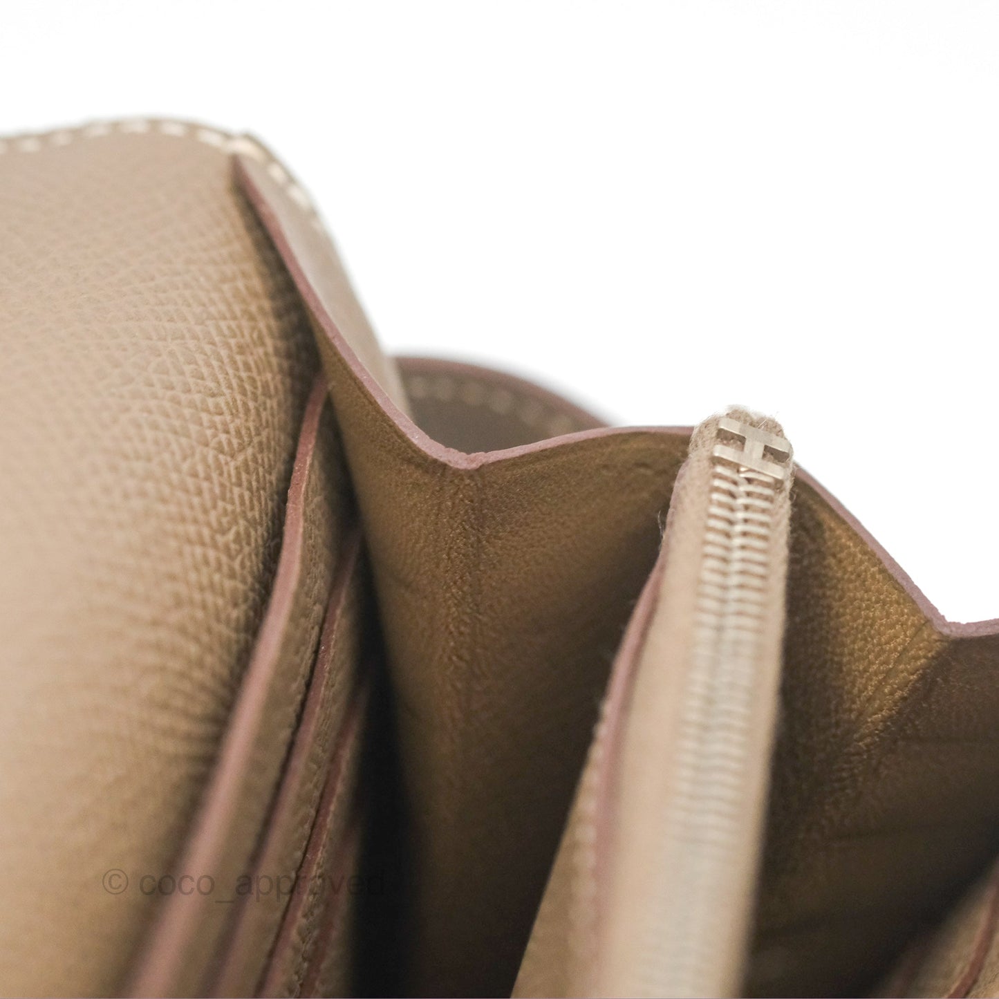 Hermès Kelly Wallet Etoupe Epsom Palladium Hardware