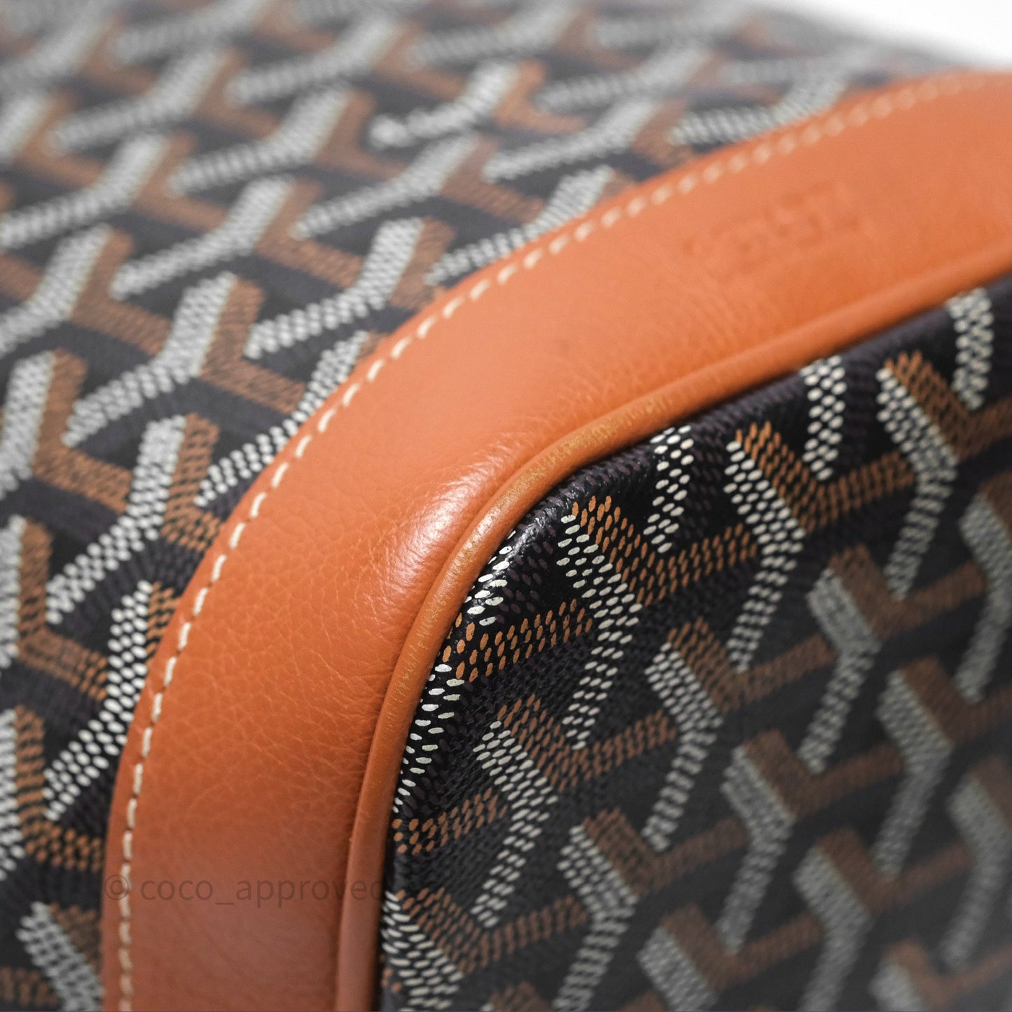Goyard Petit Flot Bucket Bag Black & Tan Goyardine