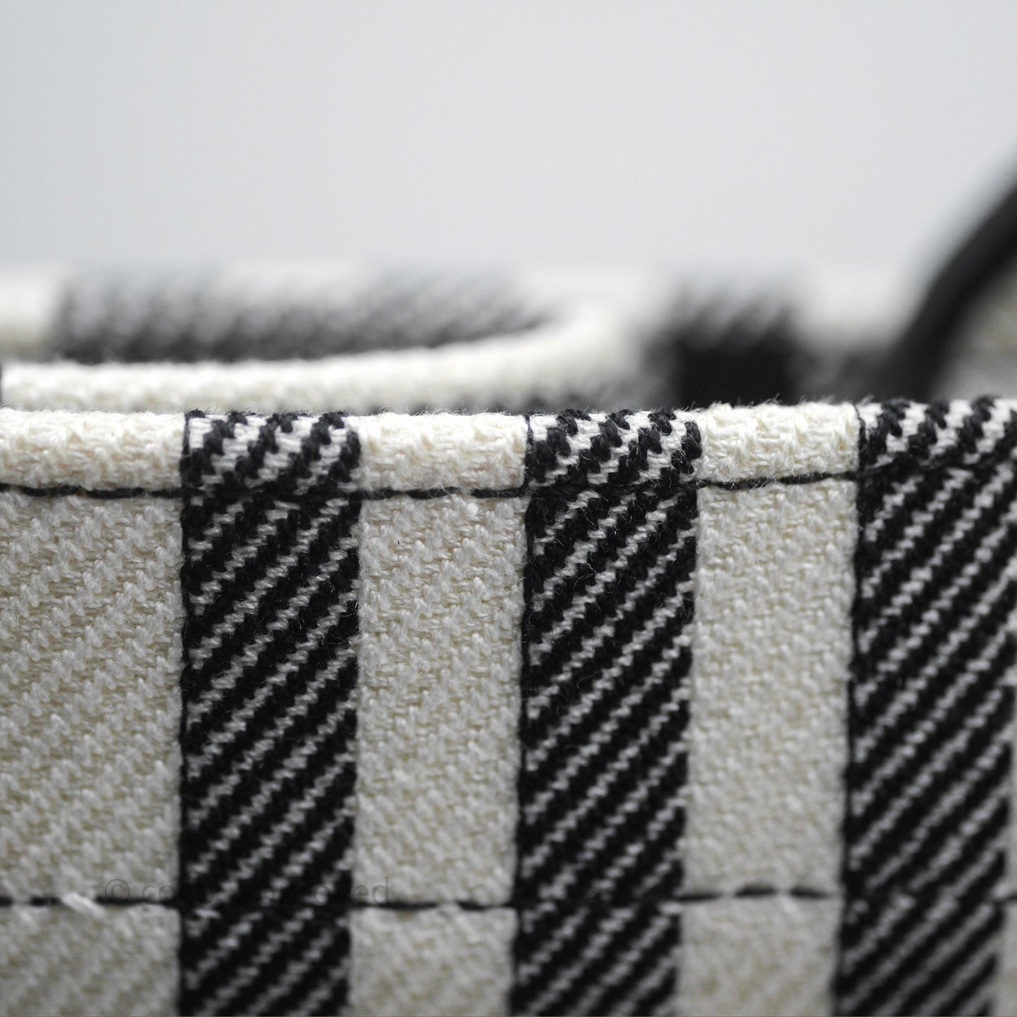 Christian Dior Large Check'n'Dior Book Tote Black/ White Canvas