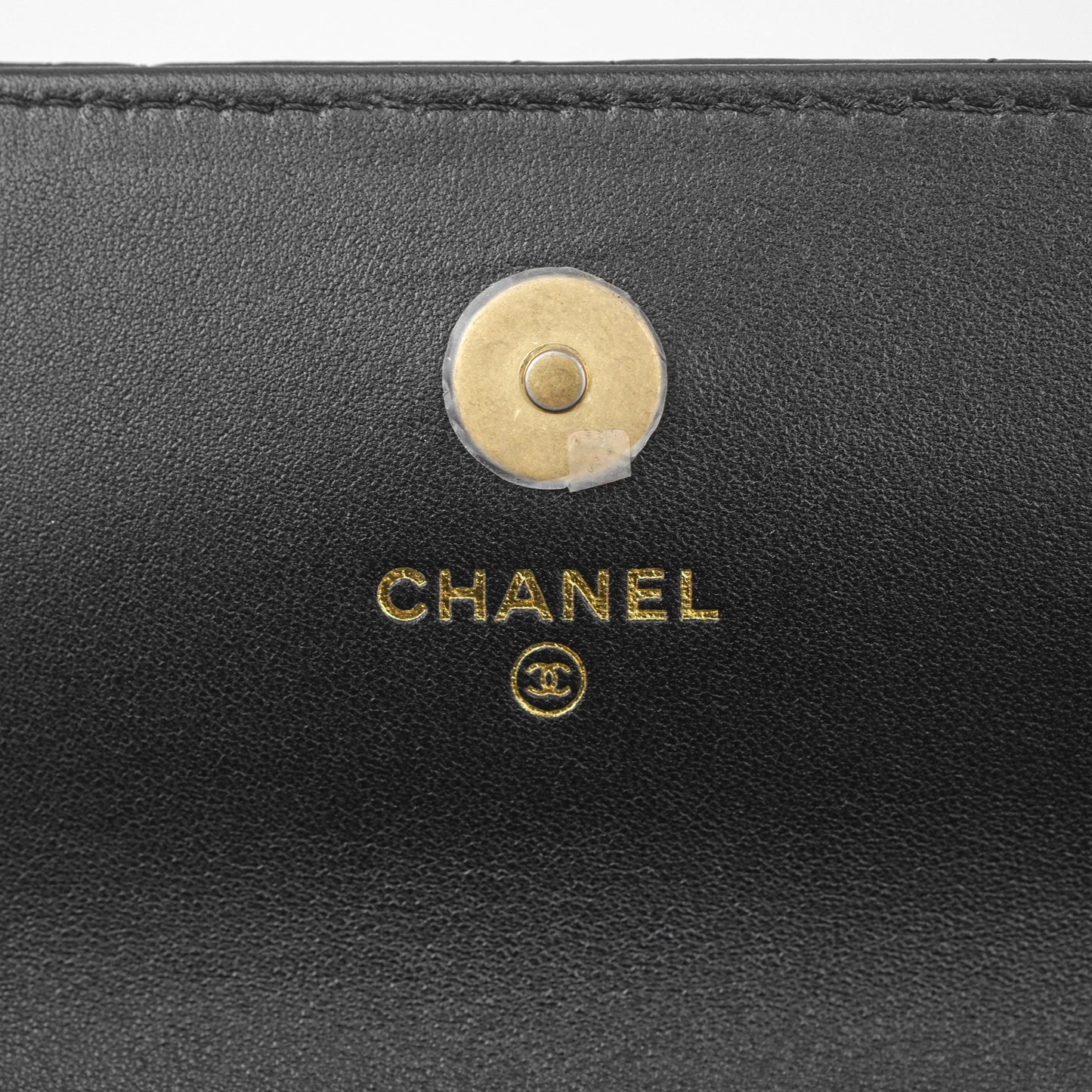 Chanel Mini WOC Phone Holder with Camellia Adjustable Chain Black Lambskin