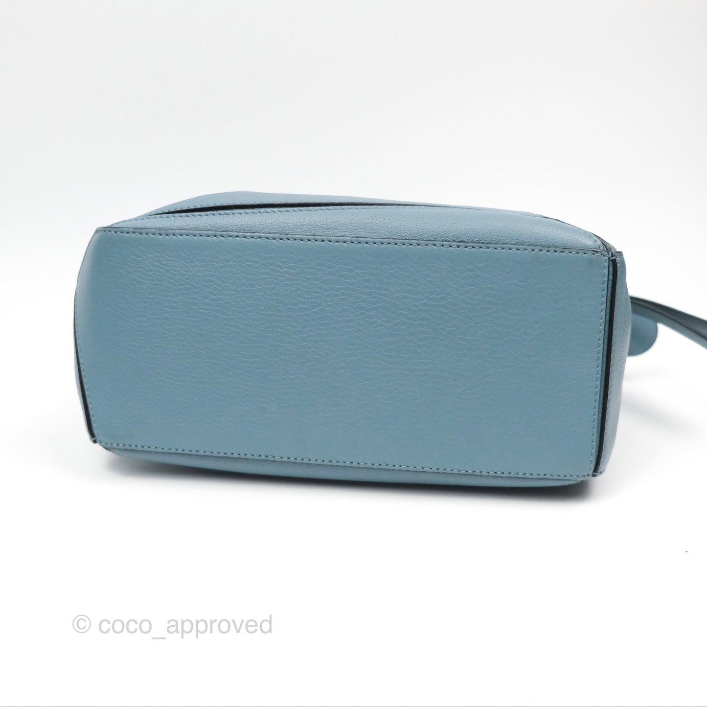 Loewe Small Puzzle Bag Stone Blue Calfskin Gold Hardware
