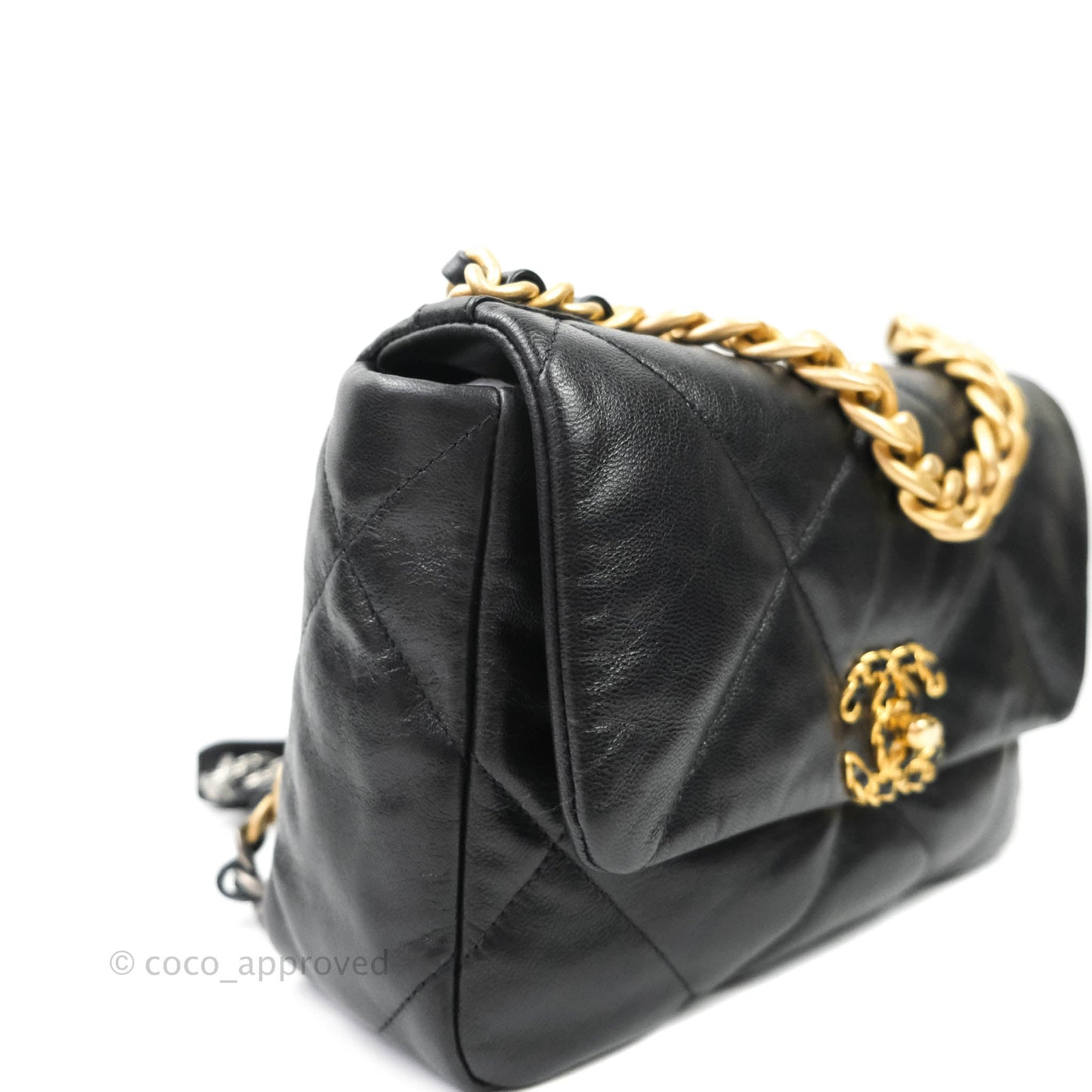 Chanel 19 Small Black Goatskin Mixed Hardware