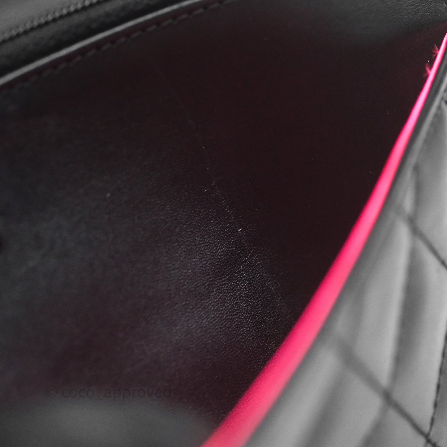 Chanel Quilted Cambon Wallet on Chain WOC Black Calfskin Silver Hardware