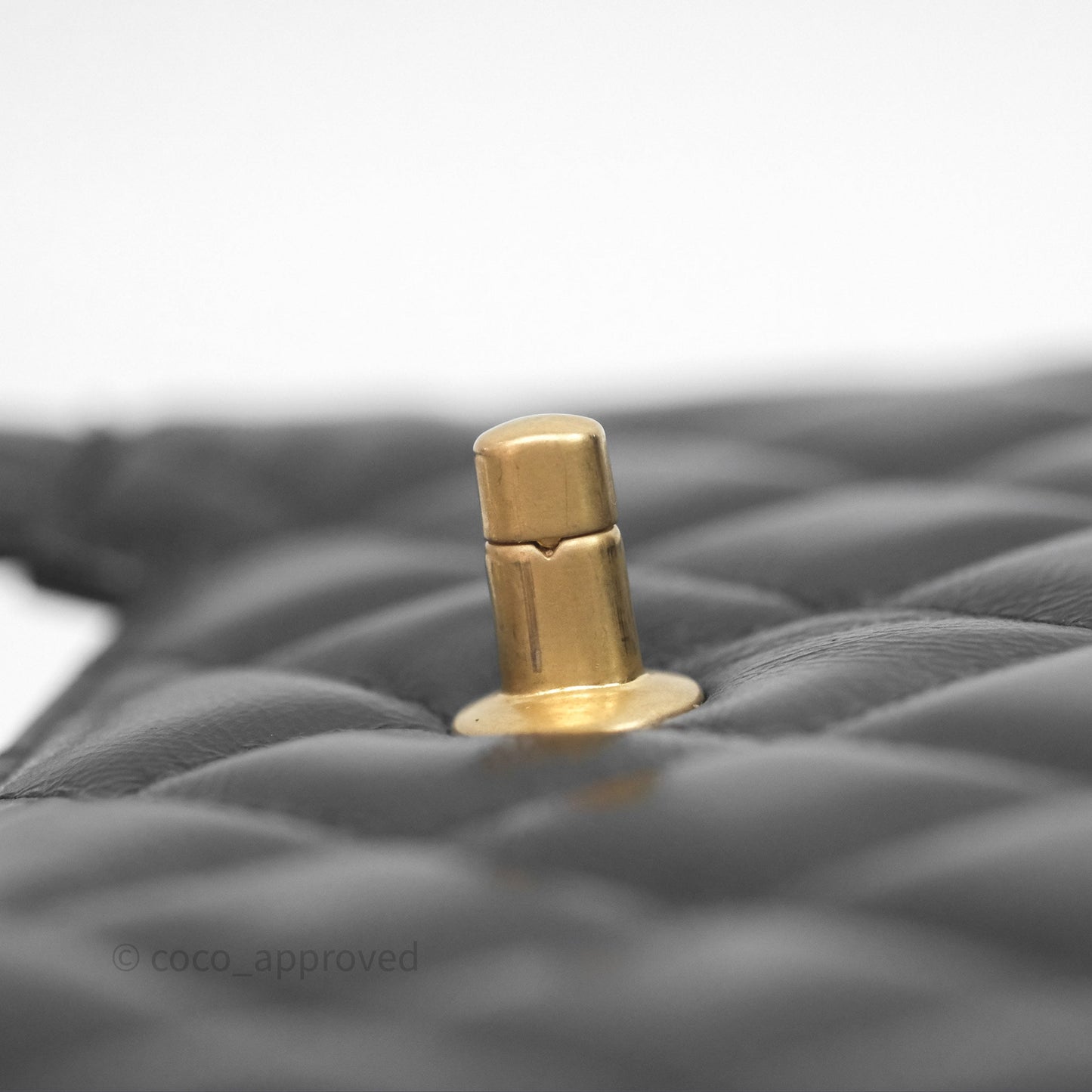 Chanel Kelly Bag Quilted Black Shiny Crumpled Calfskin Aged Gold Hardware