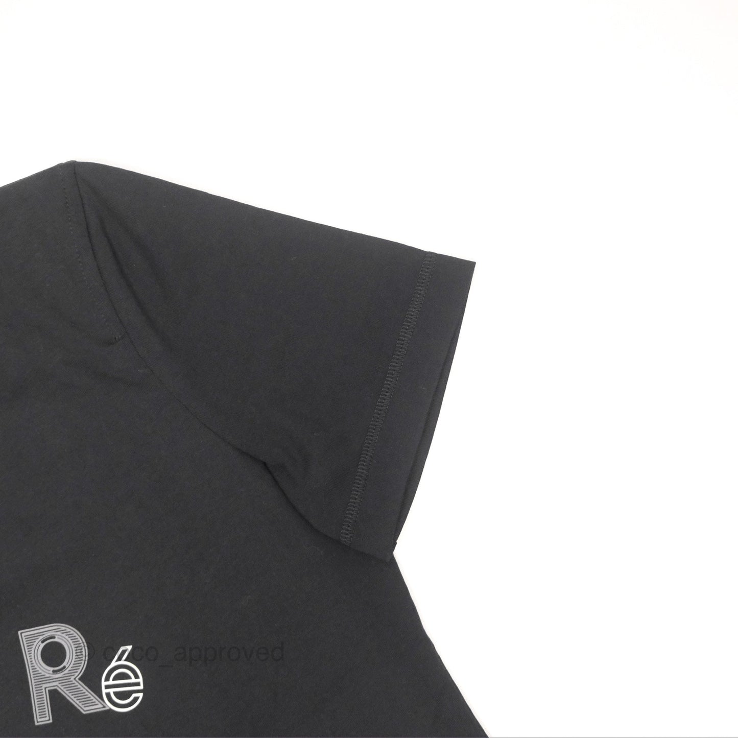 Hermes "Do Re Boucles" Micro T-shirt Cotton Black Size 36