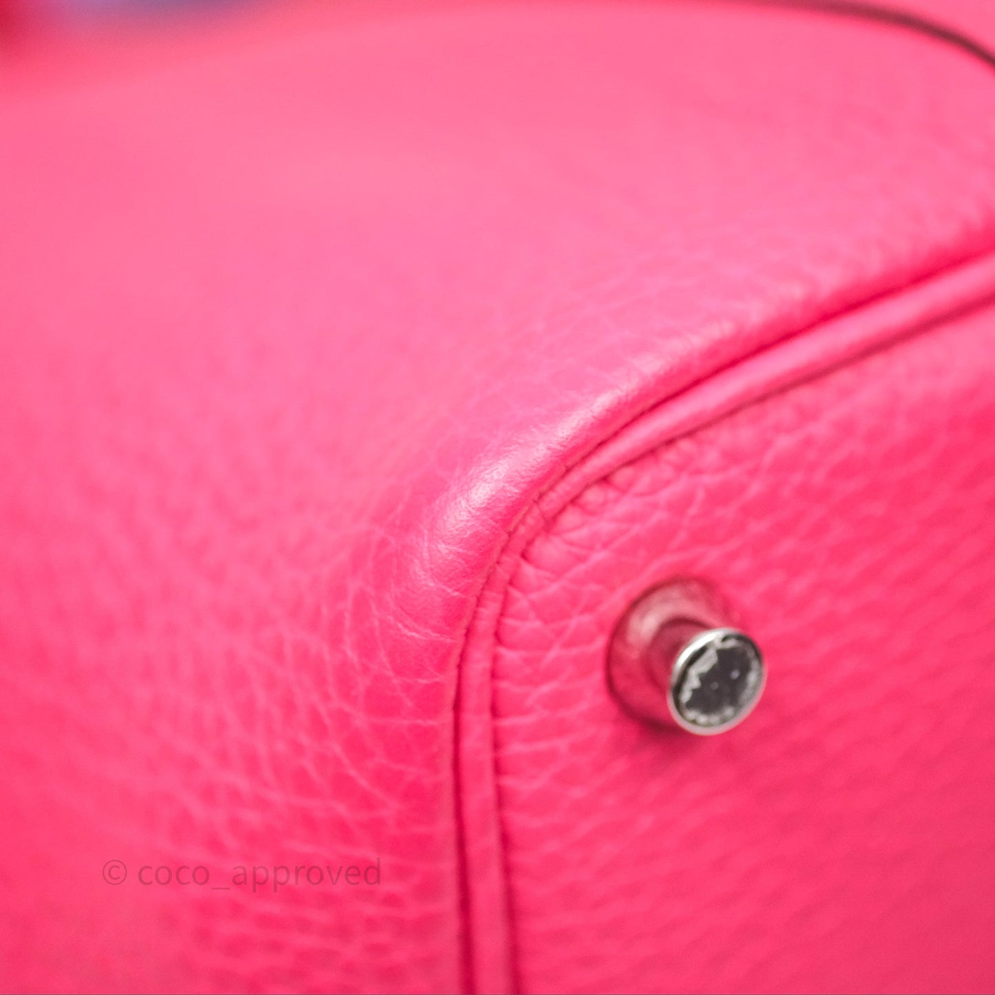Hermès Picotin 18 Rouge de Coeur S3/ Rose Extrême I6/ Bleu Zanzibar B3 Clemence Palladium Hardware