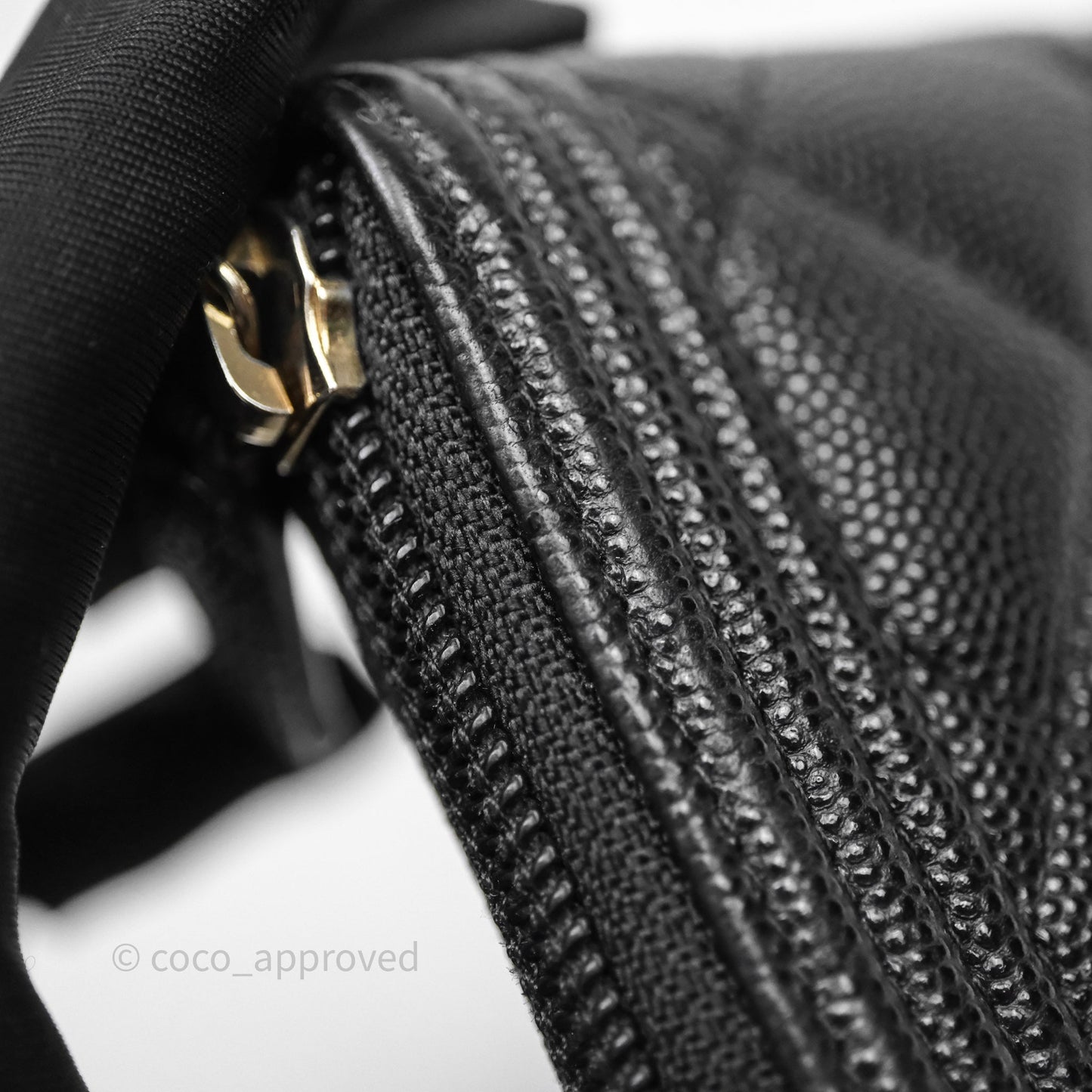 Chanel Boy Zip Wallet Black Caviar Gold Hardware