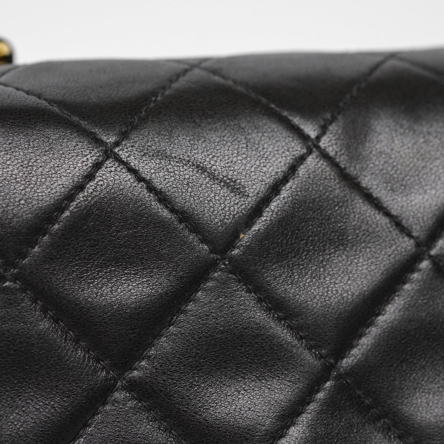 Chanel Vintage Small Classic Flap Black Lambskin 24K Gold Hardware
