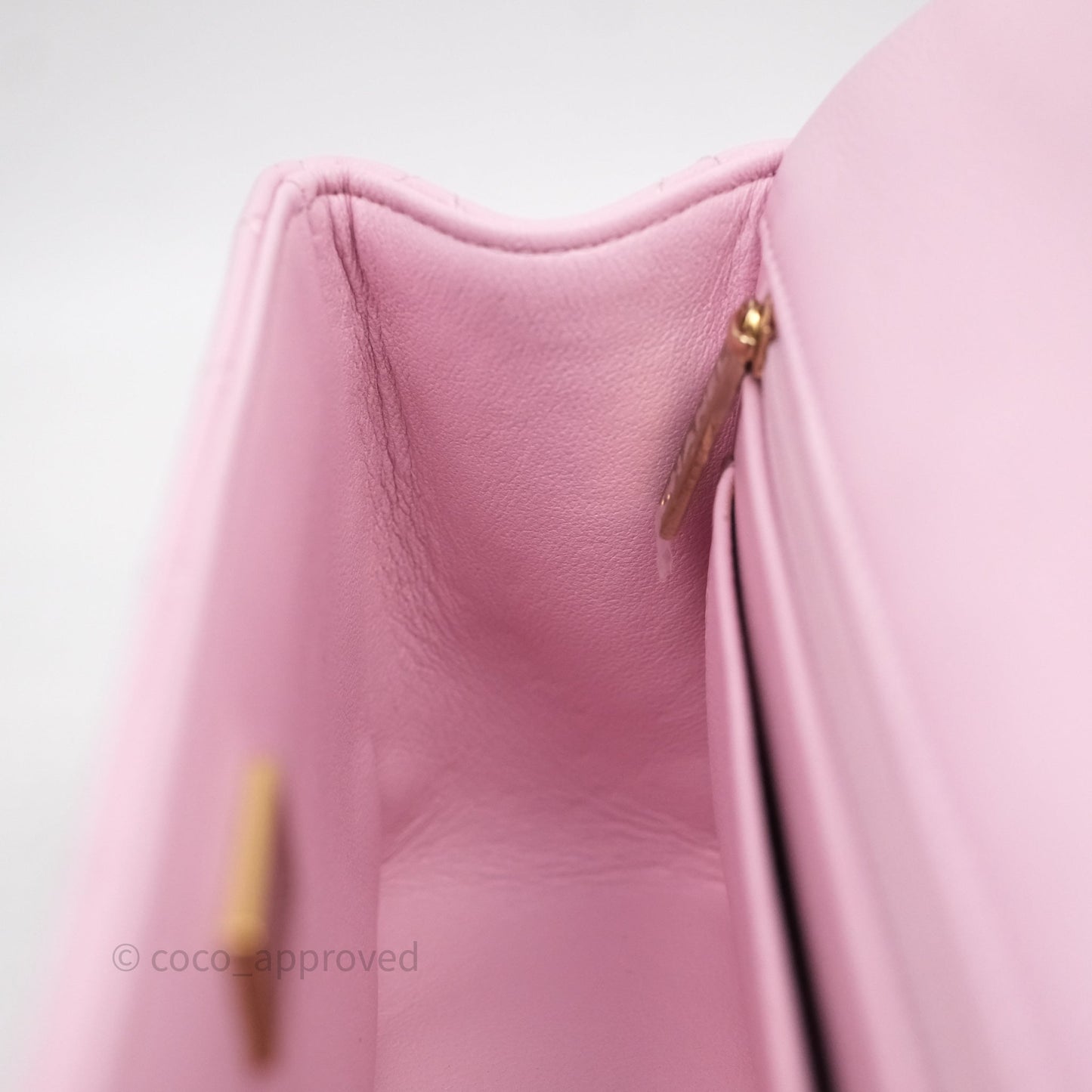 Chanel Top Handle Mini Rectangular Flap Pink Lambskin Gold Hardware
