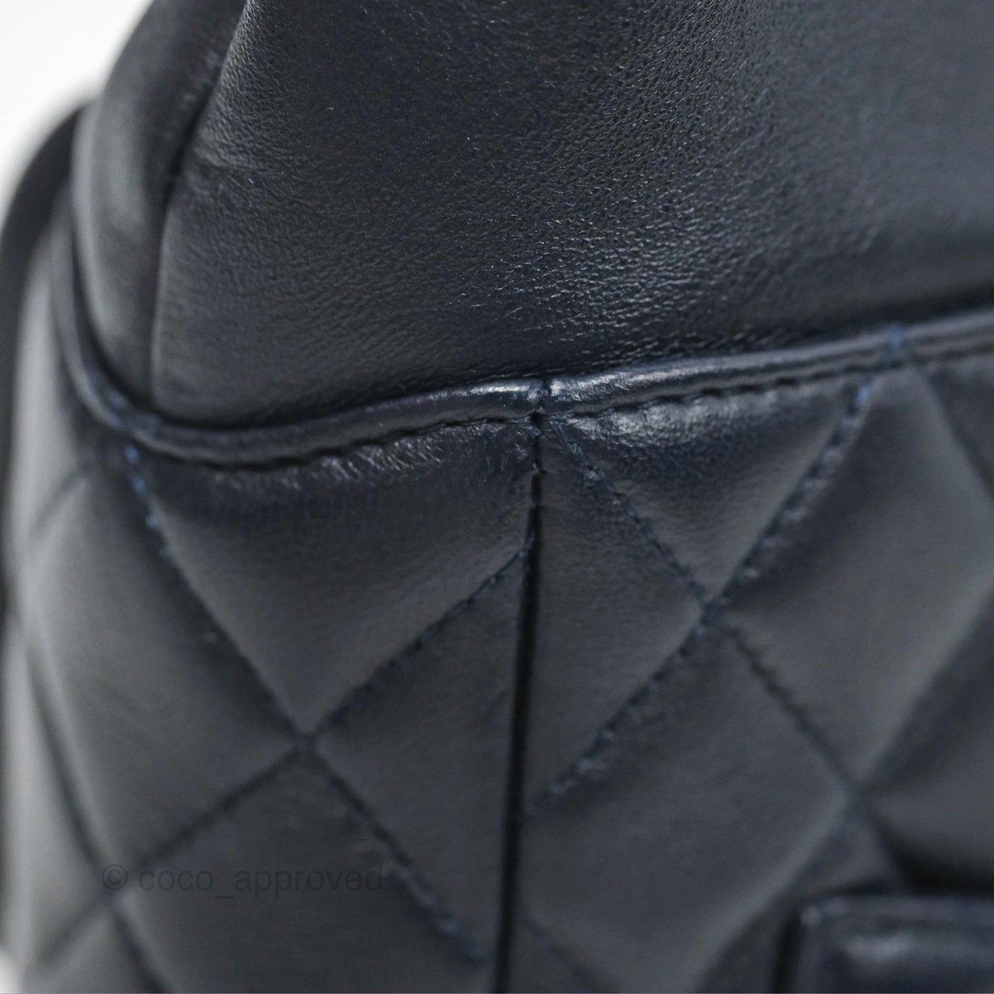 Chanel Small Seoul Backpack Navy Lambskin Gold Hardware