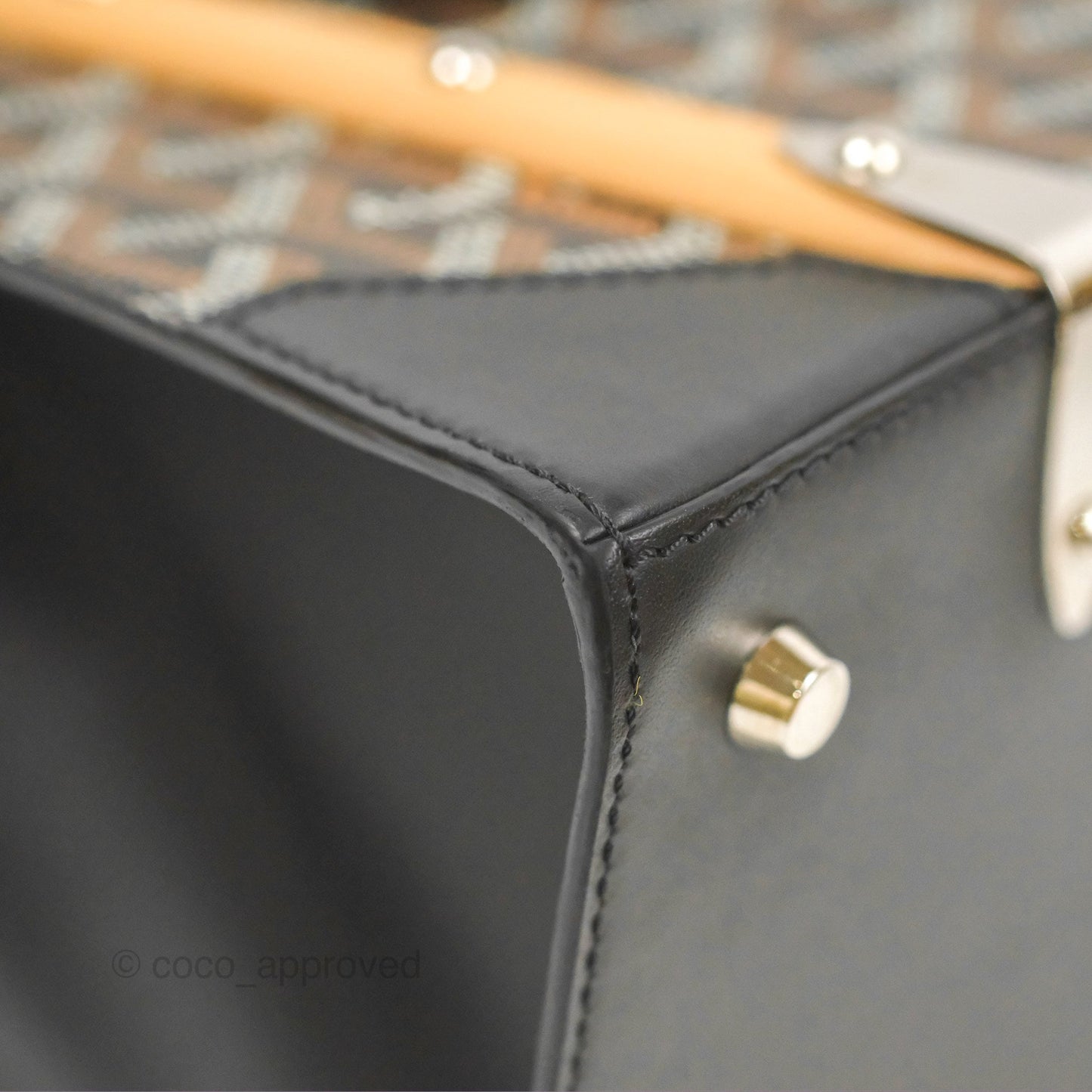Goyard Saïgon Structuré PM Bag Black Goyardine Canvas