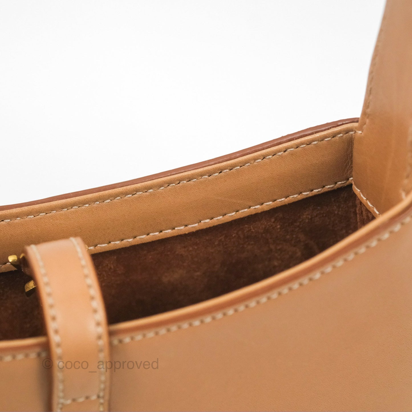 Saint Laurent Mini Le 5 À 7 Tan Calfskin Bronze Brass Hardware