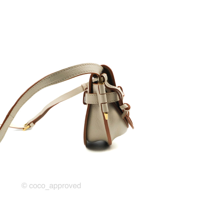 Loewe Mini Dual Gate Bag Light Ghost Pebbled Grain Calfskin