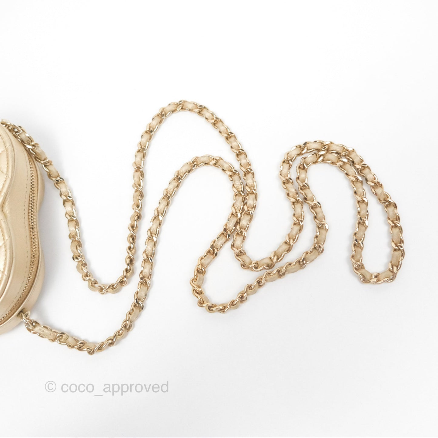 Chanel Small Heart Bag Gold Lambskin Gold Hardware 22S